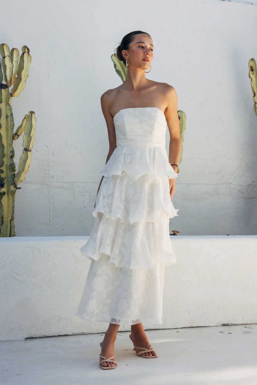 Paisley Tiered Ruffle Midi Dress - luluinthesky