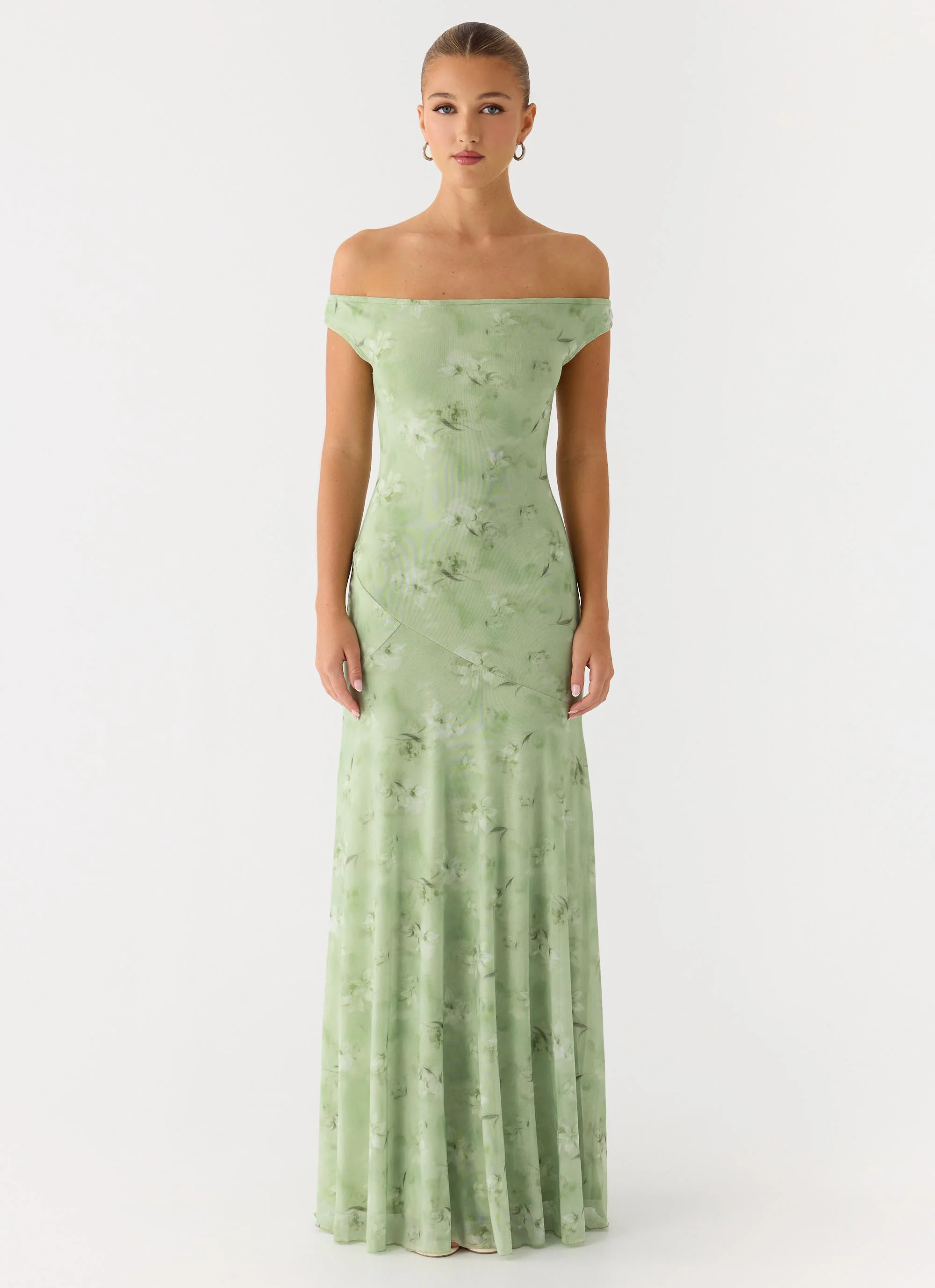 Wasting Time Maxi Dress - Blurred Lime