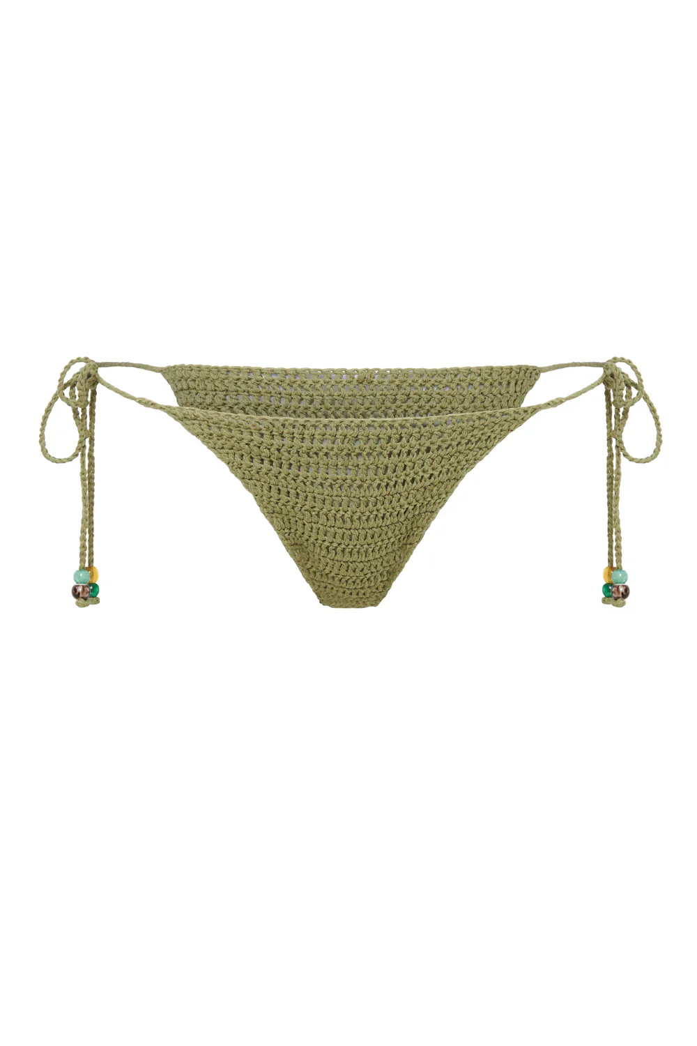 Green Canary Knit Micro Bikini Bottoms