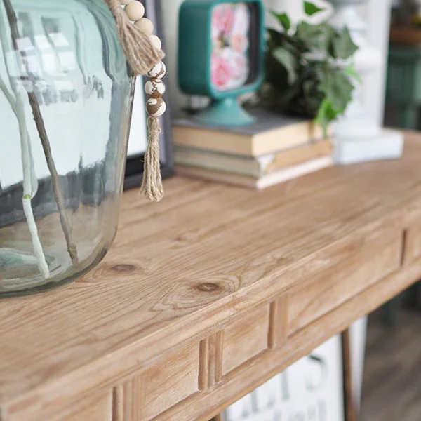 Arched Detail Console Wood Table