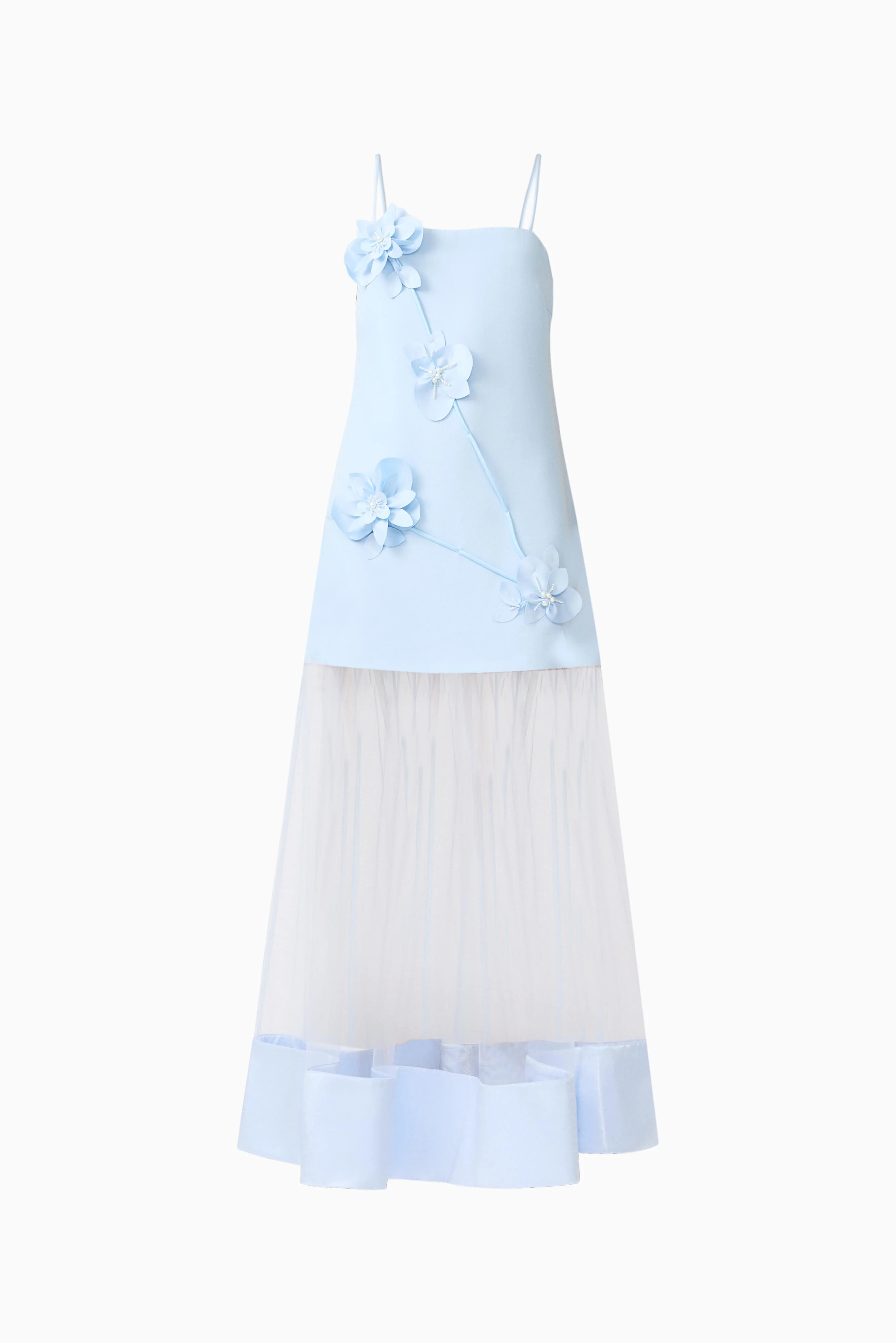Reina Applique Gown in Sky Blue