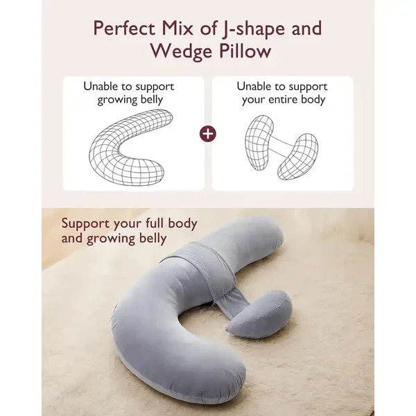 Momcozy Original F Shaped Adjustable Maternity Pillow