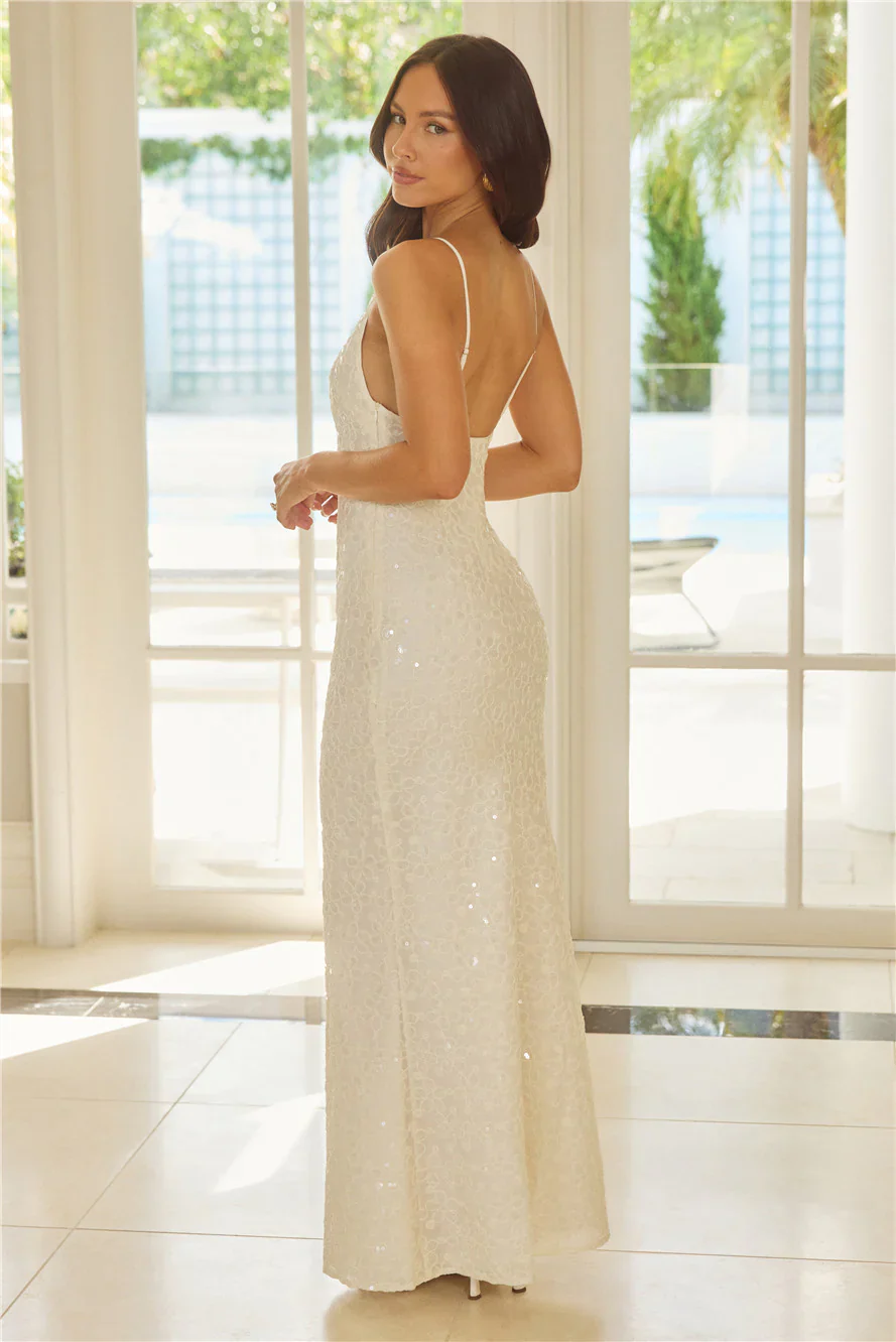 Tidepool Dreams Maxi Dress Cream - luluinthesky