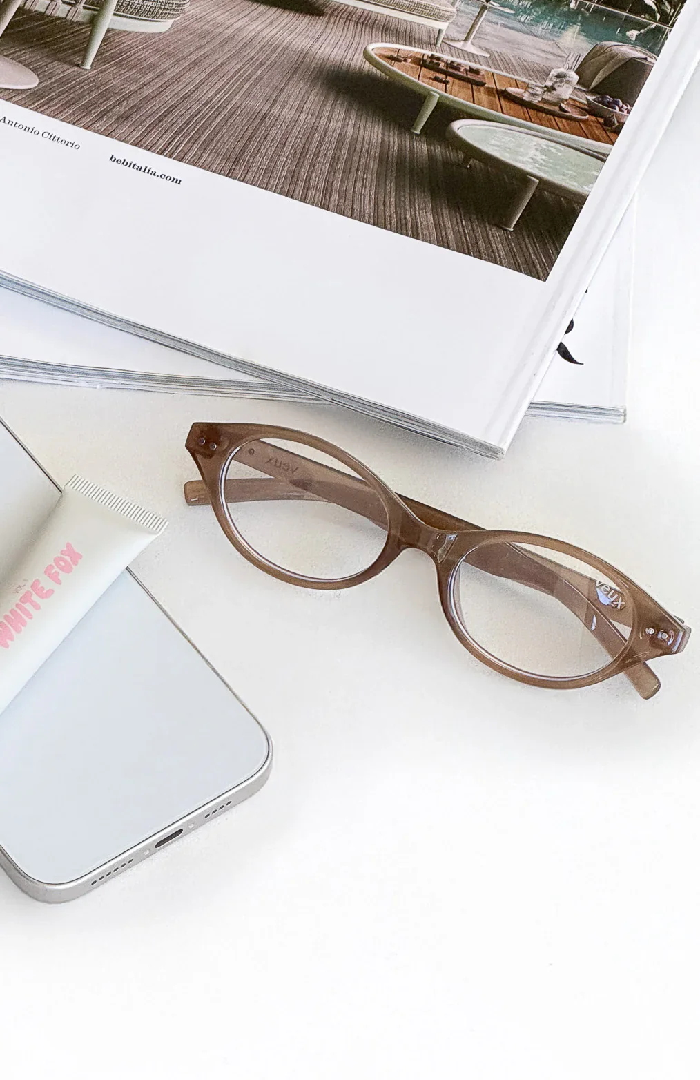 Rayne Blue Light Glasses Biscuit