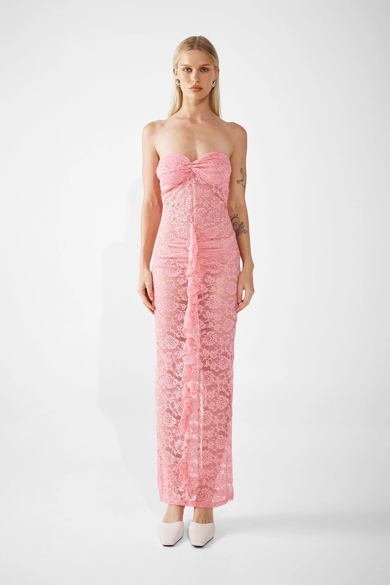 Yasmin Dress | Pink Lace