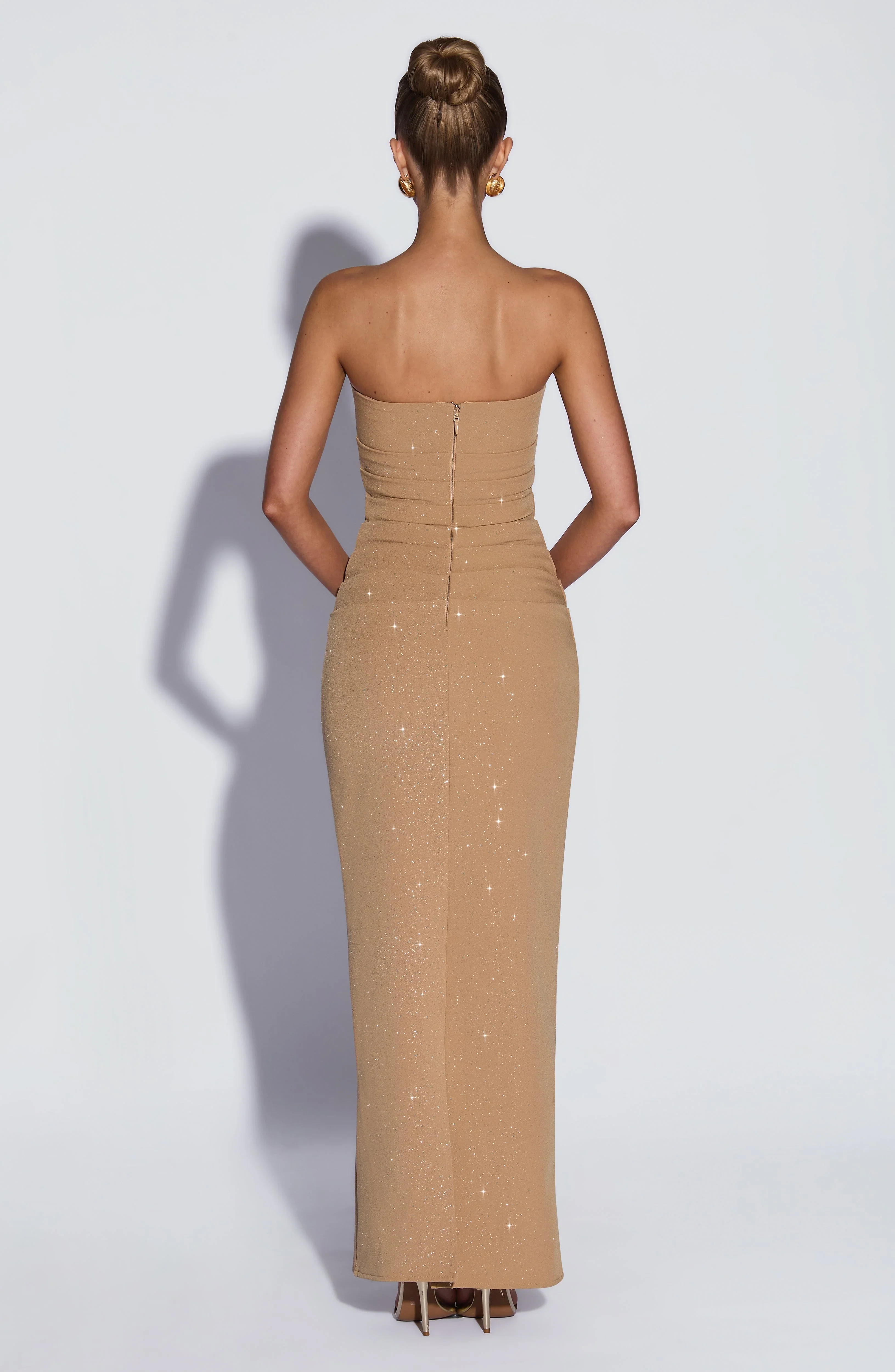 Pandra Maxi Dress - Gold Sparkle