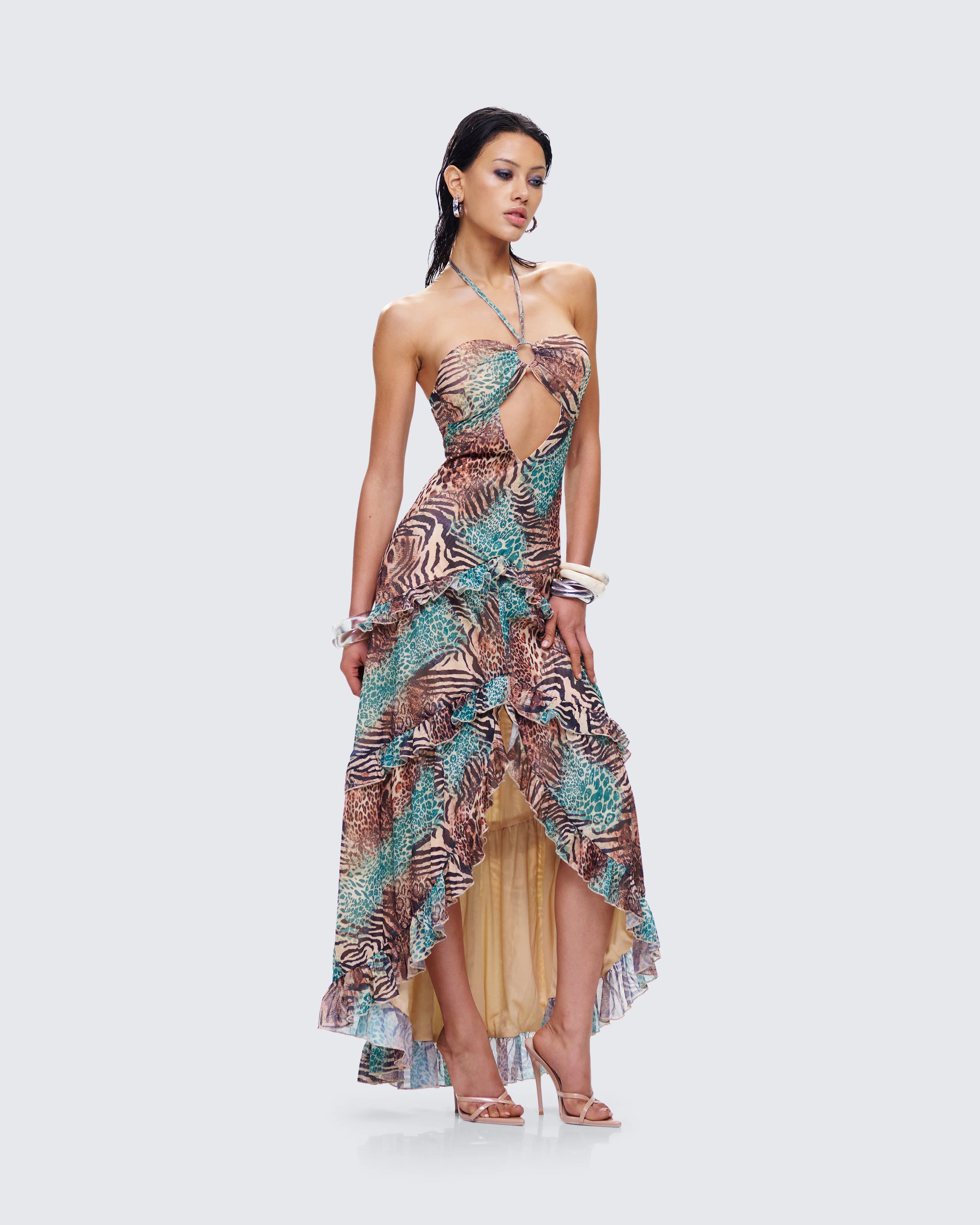 Saphira Animal Print Maxi Dress