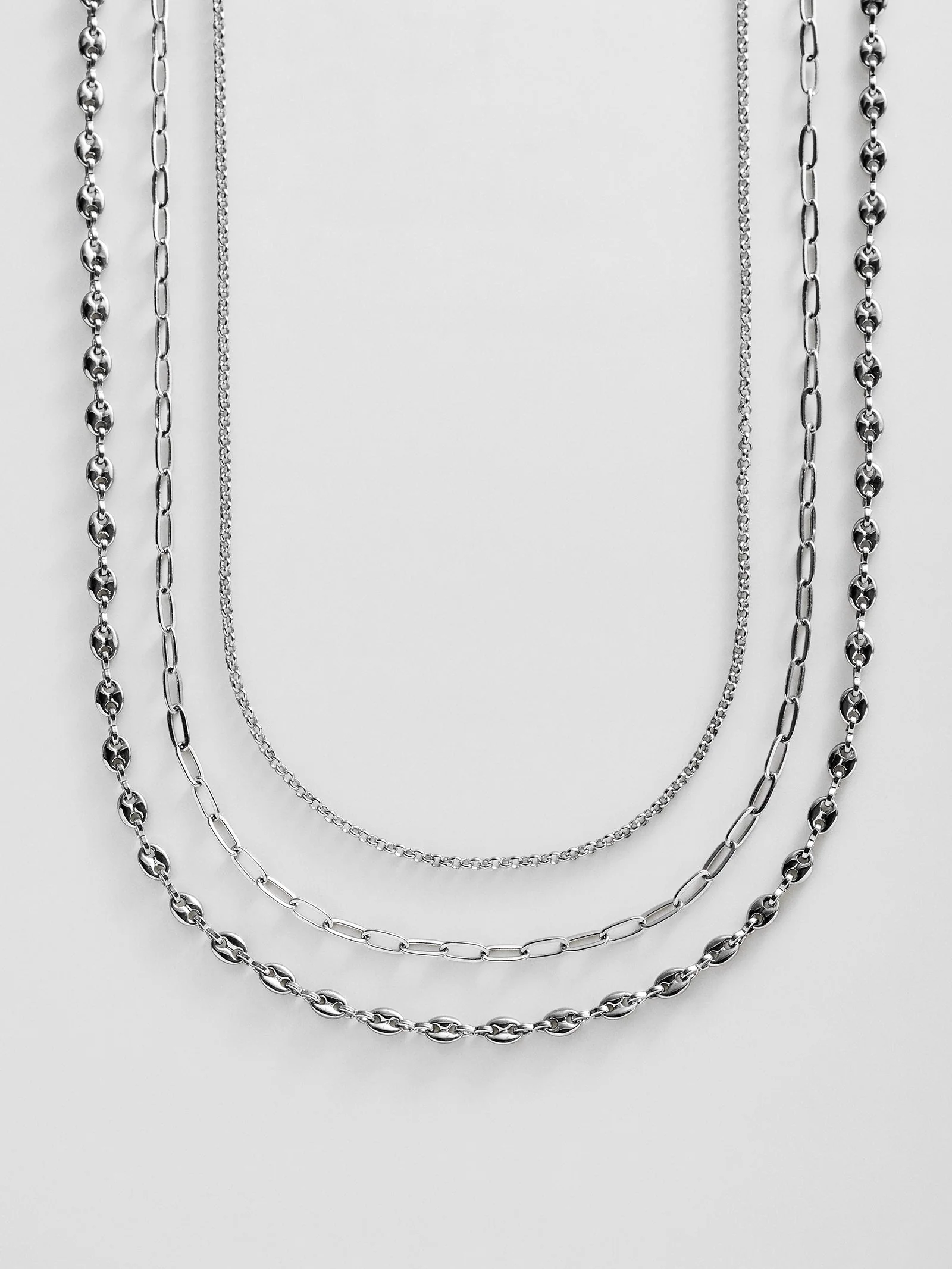 Taylor Waterproof Necklace Set - Silver