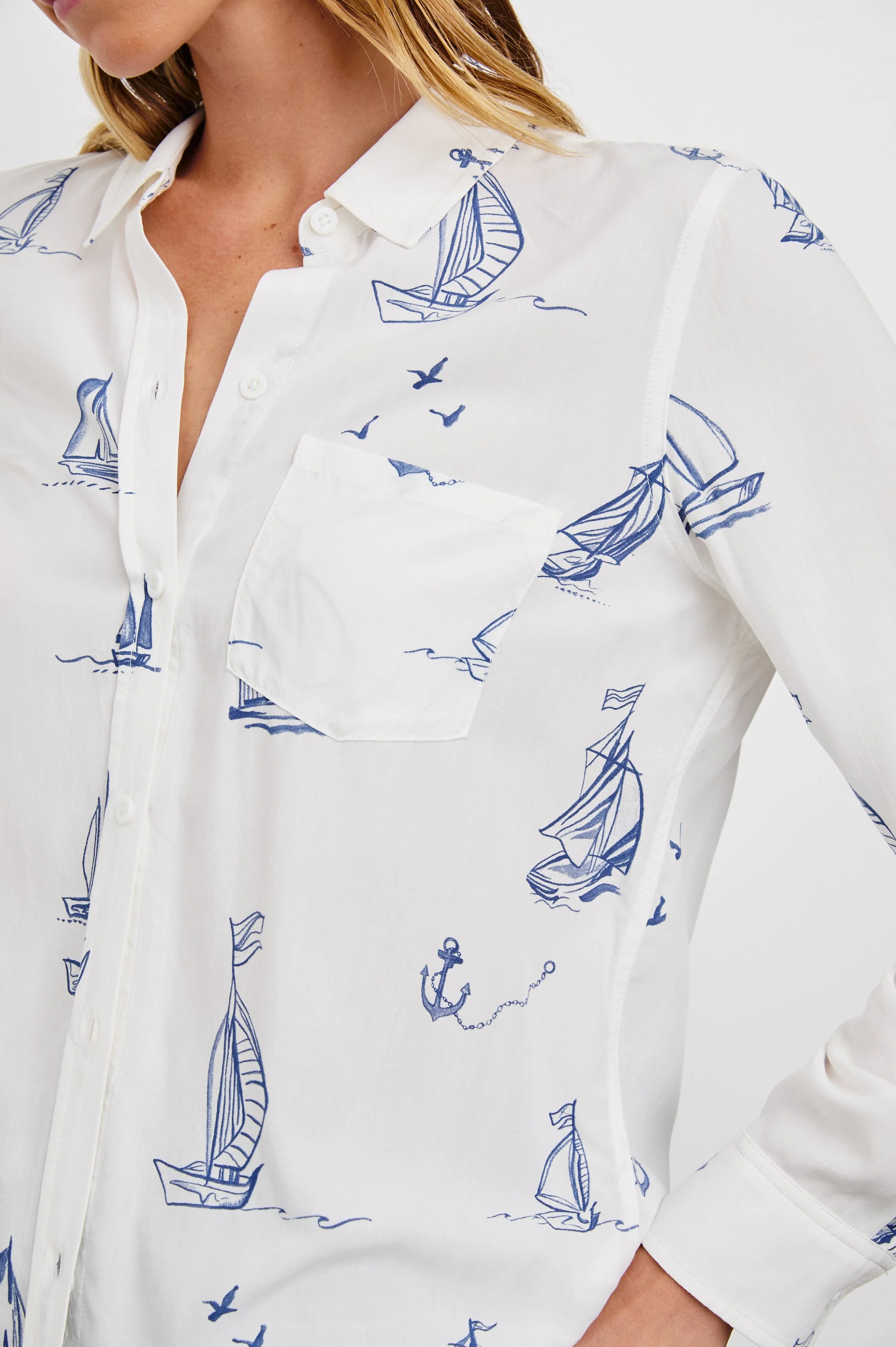 Kathryn Shirt - Sailboats