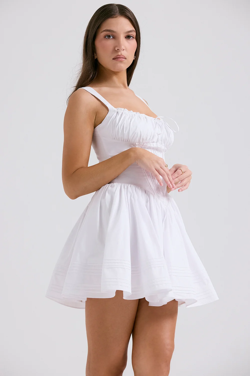 white cotton mini dress - luluinthesky