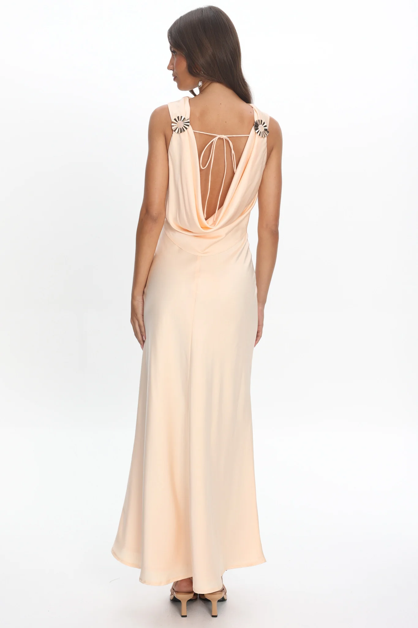 Effie Cowl Back Maxi Dress Cream - luluinthesky