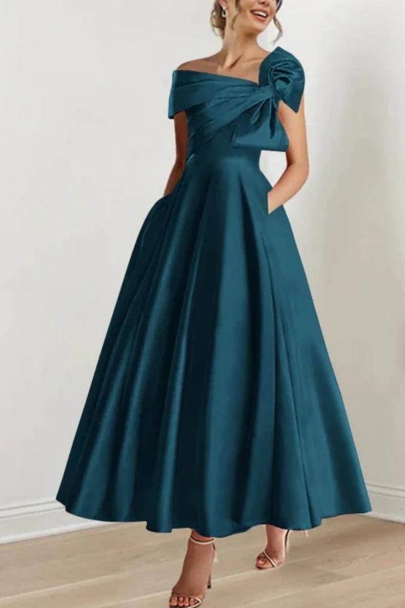 A Line Off The Shoulder Mother Dresses with Bows CM0333