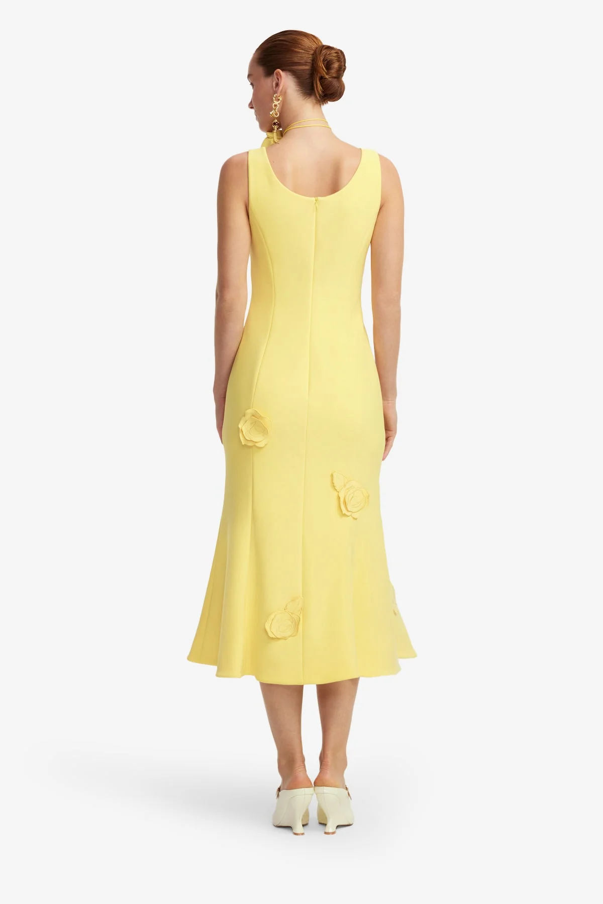 Emily Appliqué Midi Dress - Limoncello
