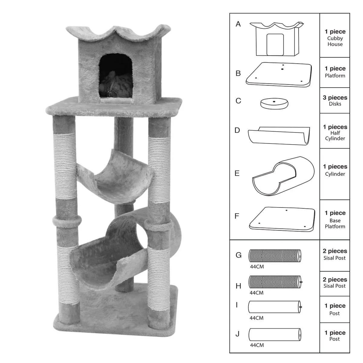 Replacement Parts For Cat Tree 47