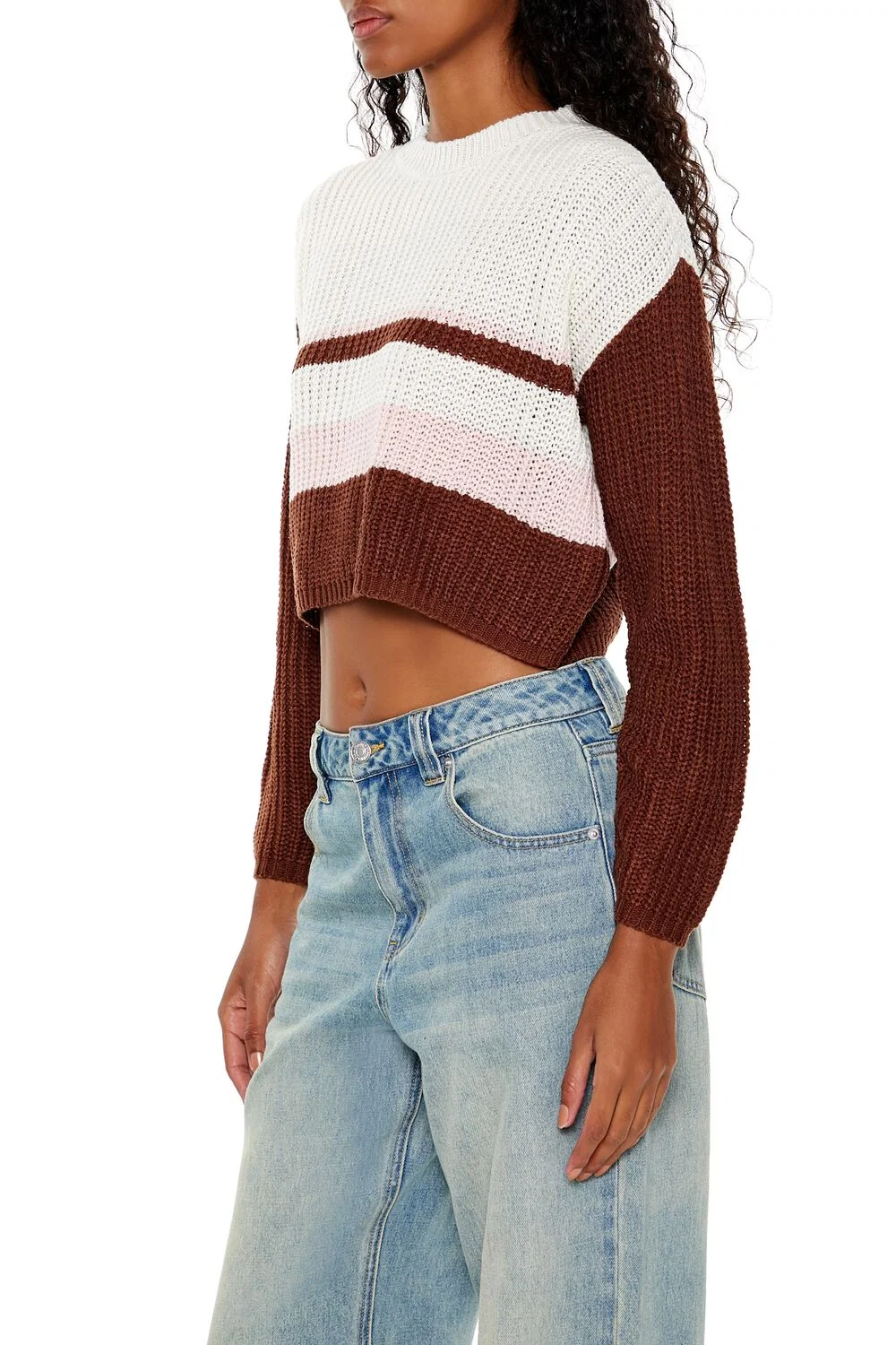 Colorblock Cropped Sweater
