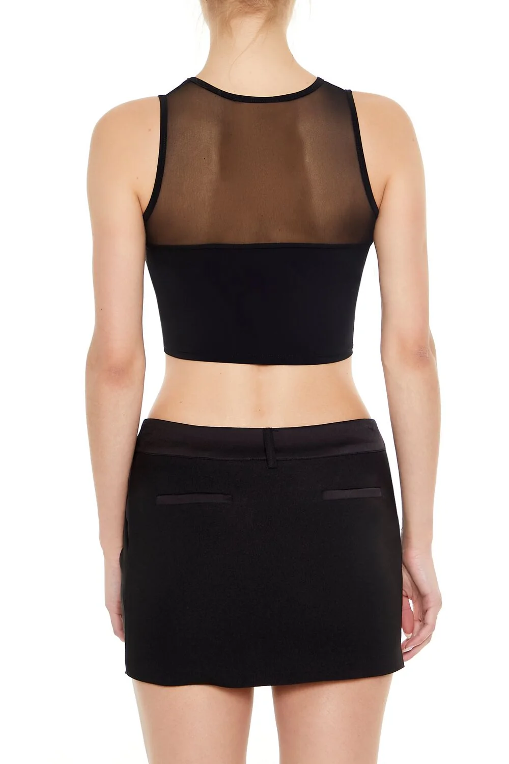 Ruched V-Hem Crop Top