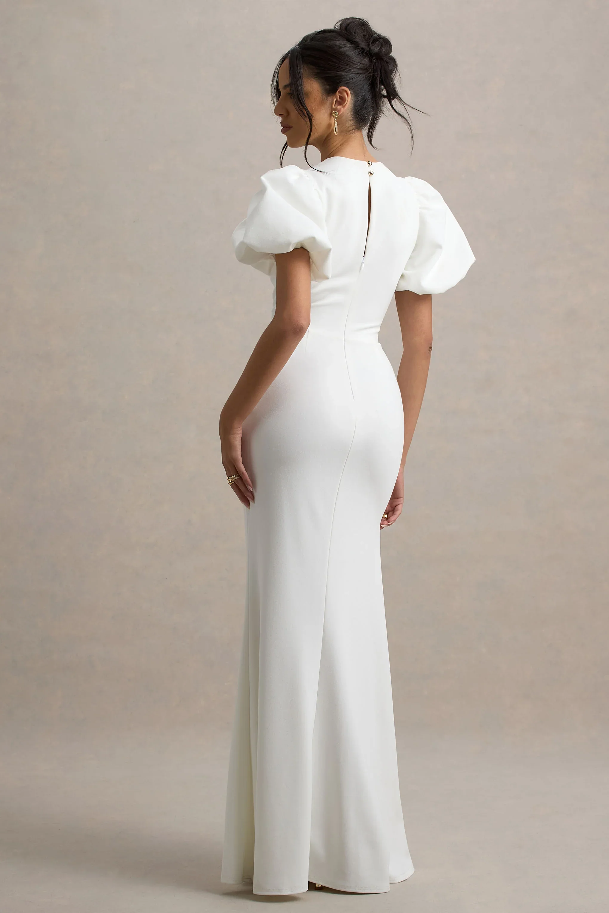 Love Letters | White Puff-Sleeve Maxi Dress