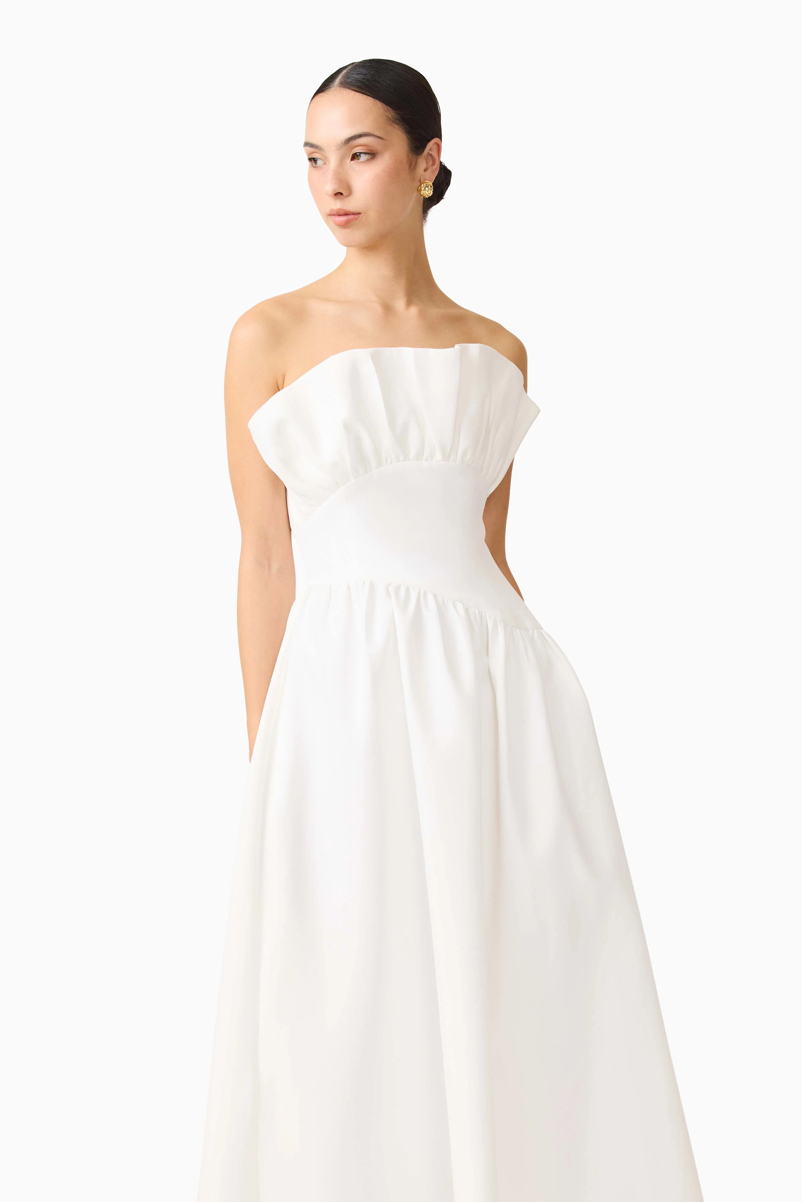 Laurel Sleeveless Maxi Dress In White