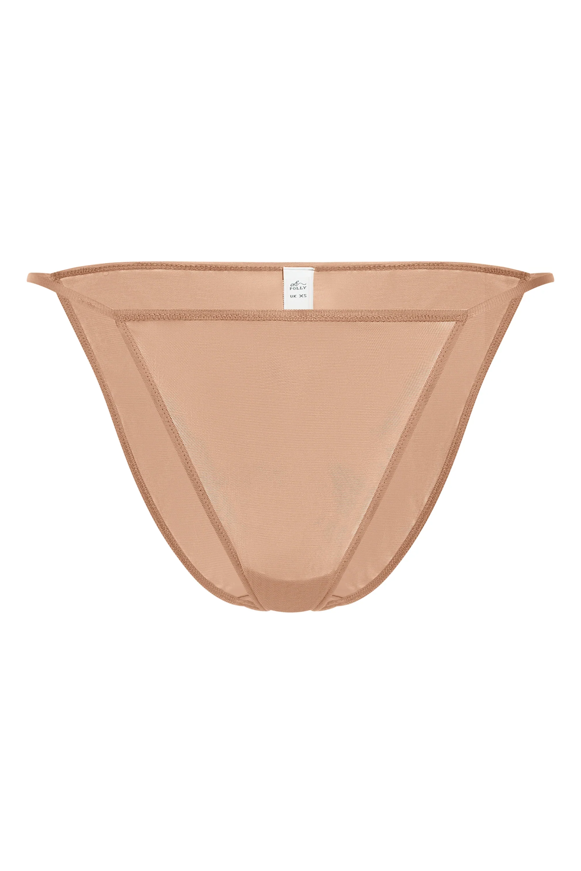 Soft Mesh String Bikini in Warm Peach