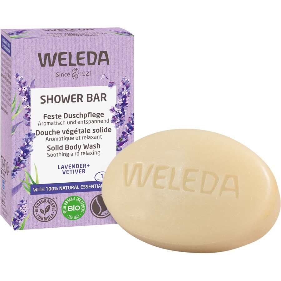 WELEDA Pielęgnacja pod prysznicem Shower Bar Solid Shower Care Lavender + Vetiver