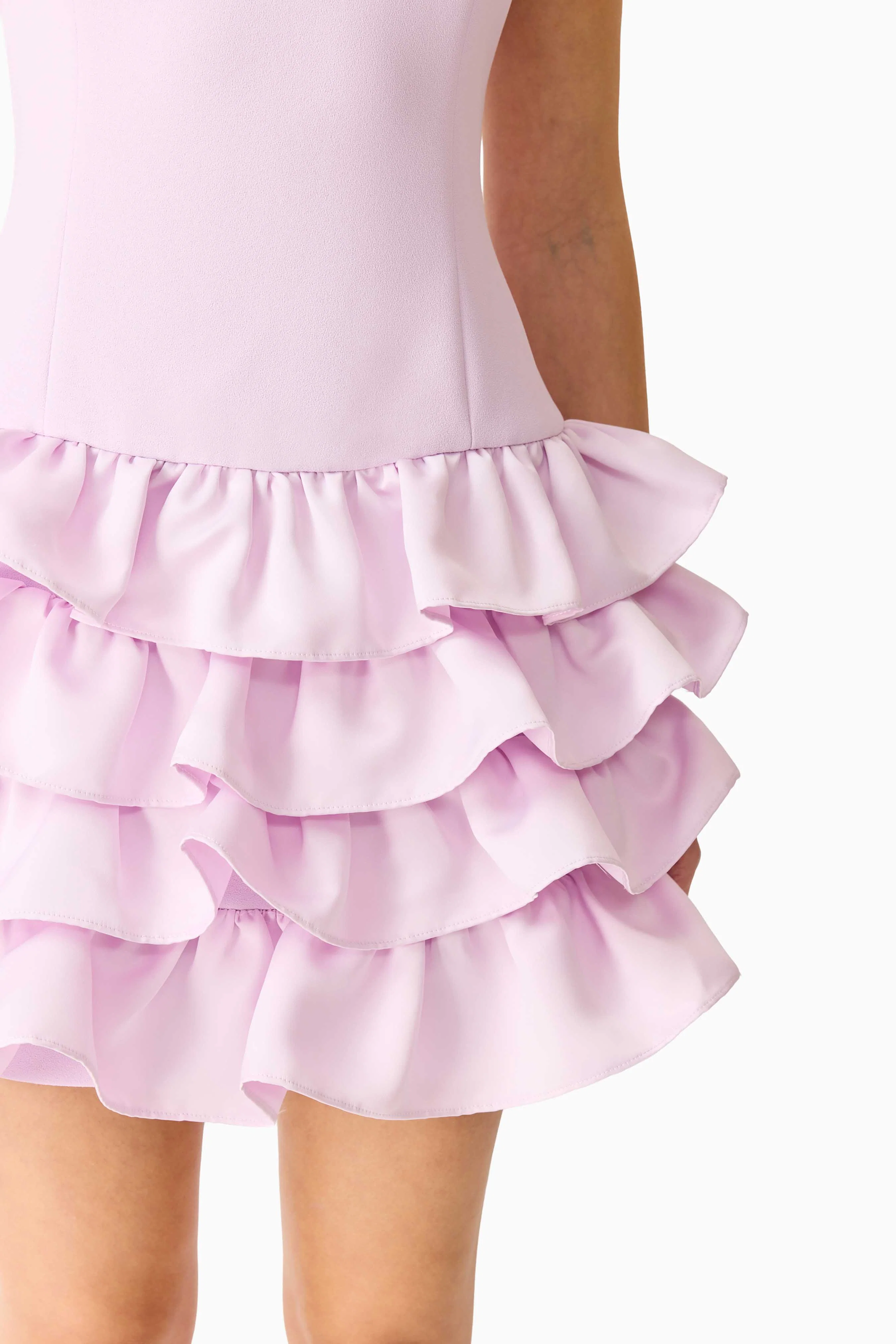 Saphine Ruffle Mini Dress in Pink