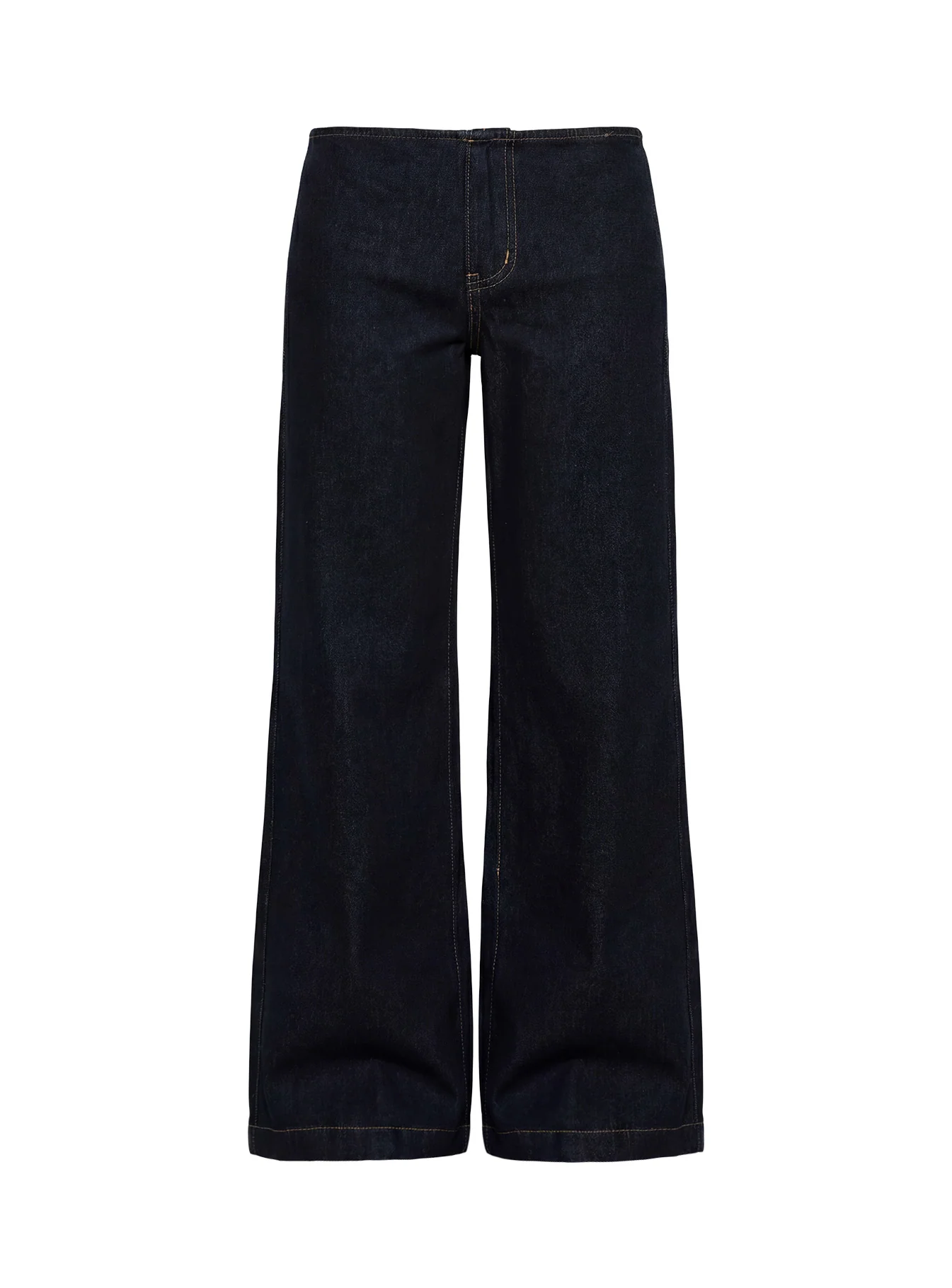 Buenos No Waist Low Rise Straight Leg Jeans Raw Denim