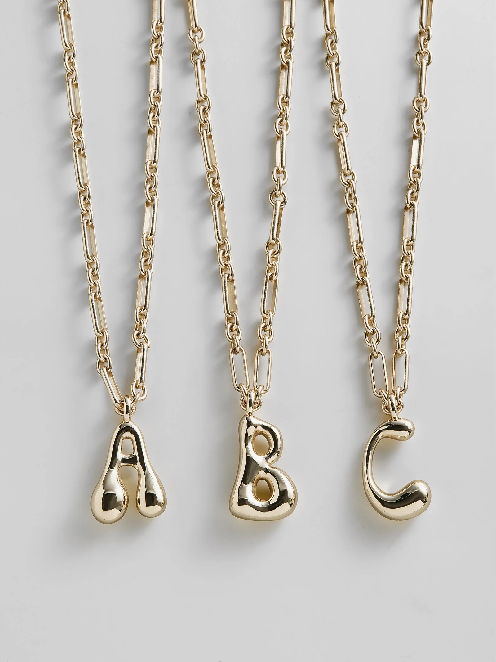 Oversized Bubble Custom Initial Necklace - Oversized Bubble Initial