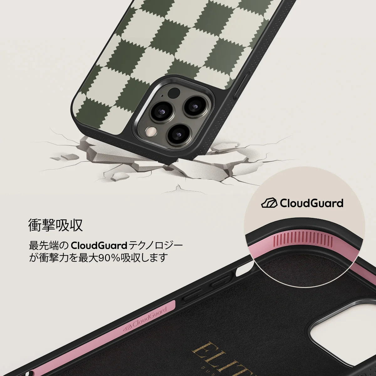 Retro Grid - iPhone 12 Pro ケース