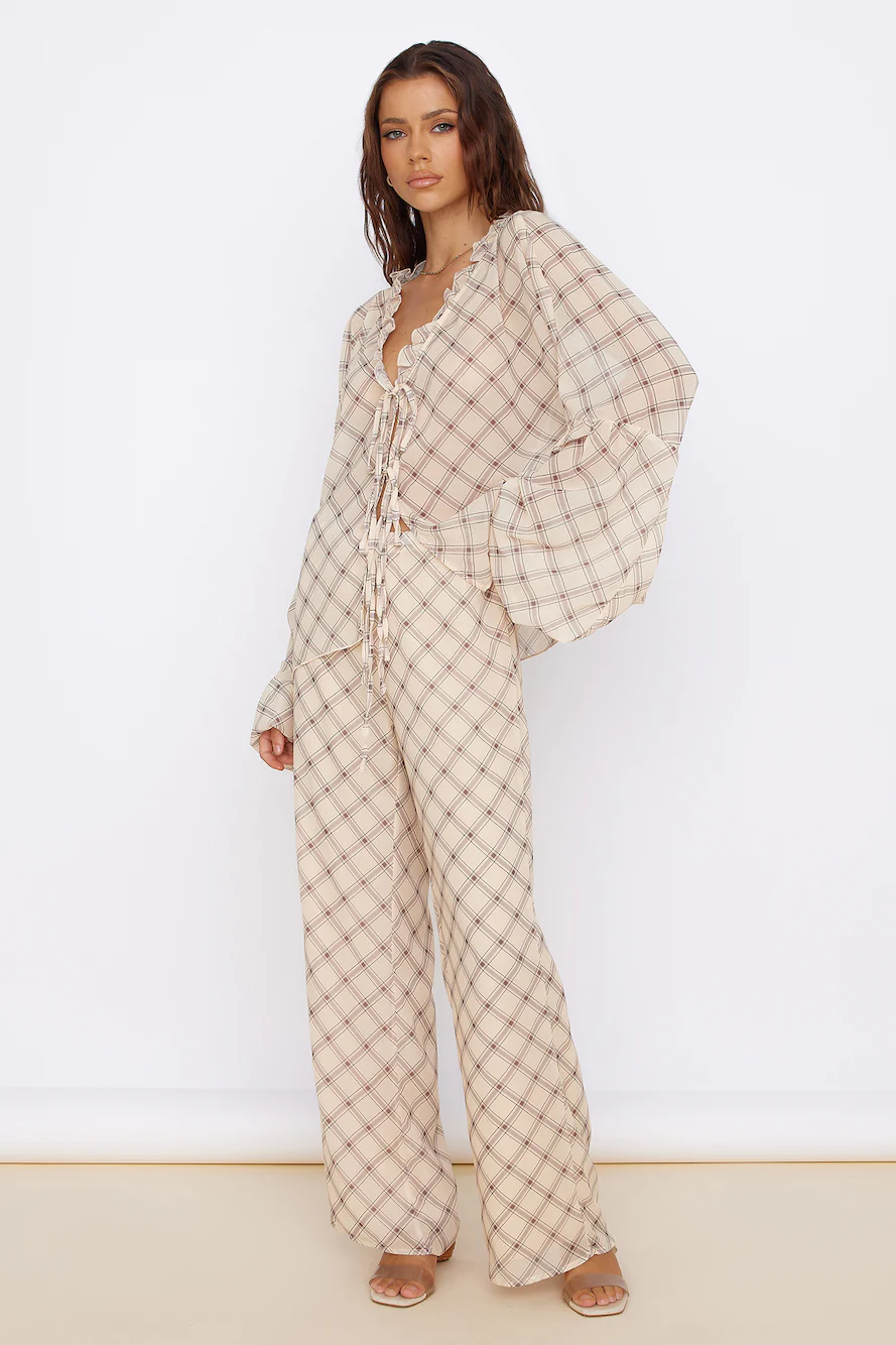 SNDYS Candice Pant Check Print