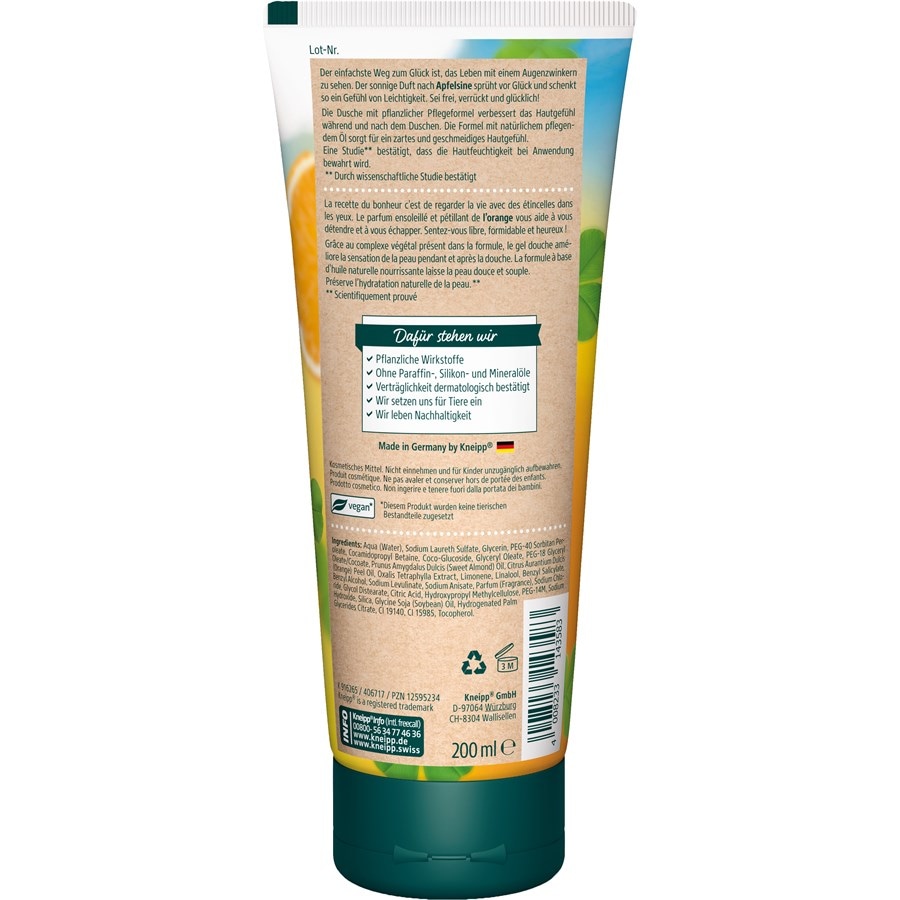 Kneipp Pielęgnacja pod prysznicem Aromatyczny płyn pielęgnujący pod prysznic Wolność, szaleństwo i szczęście
