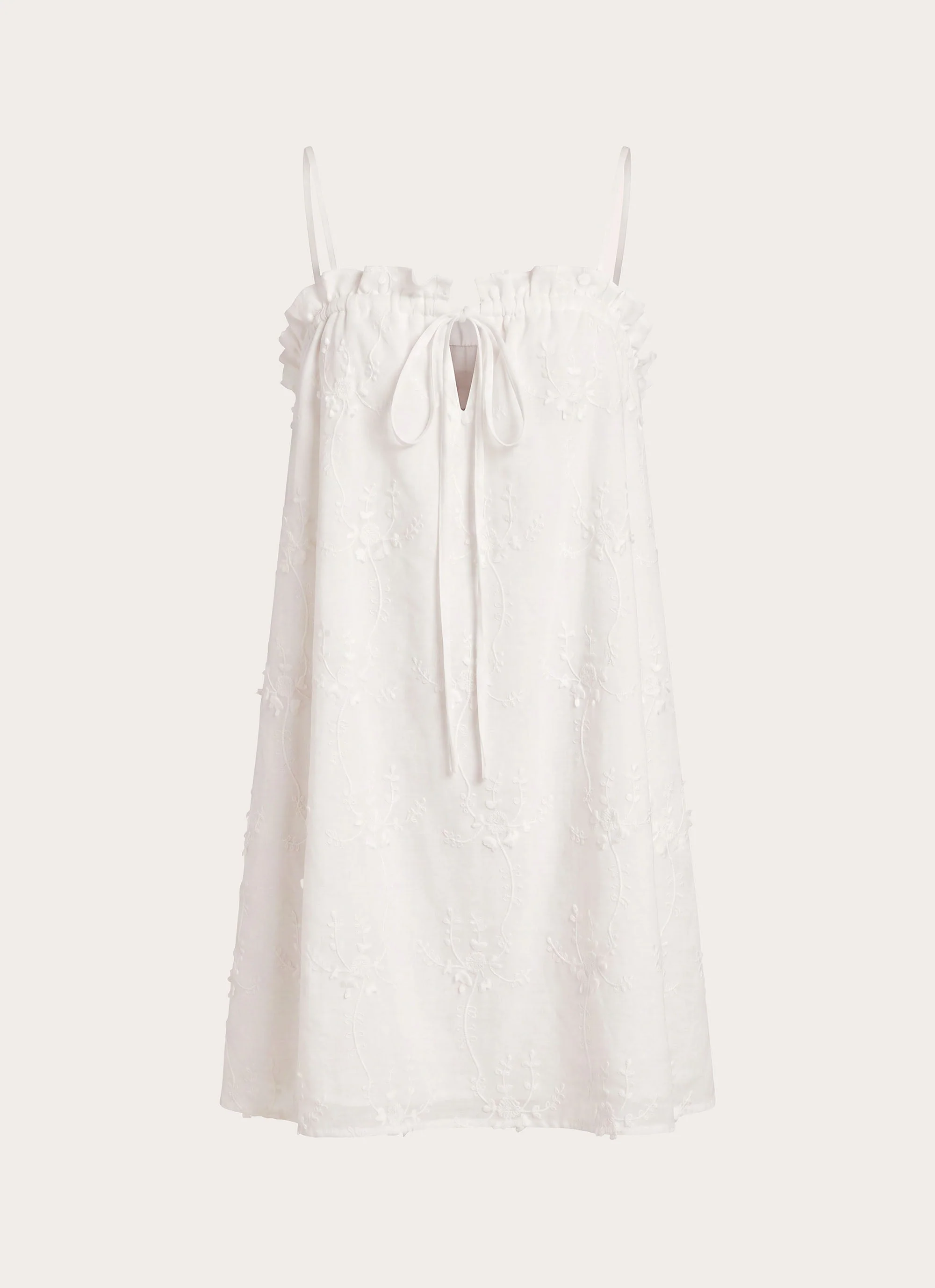 Mianna Cotton Mini Dress - White - luluinthesky