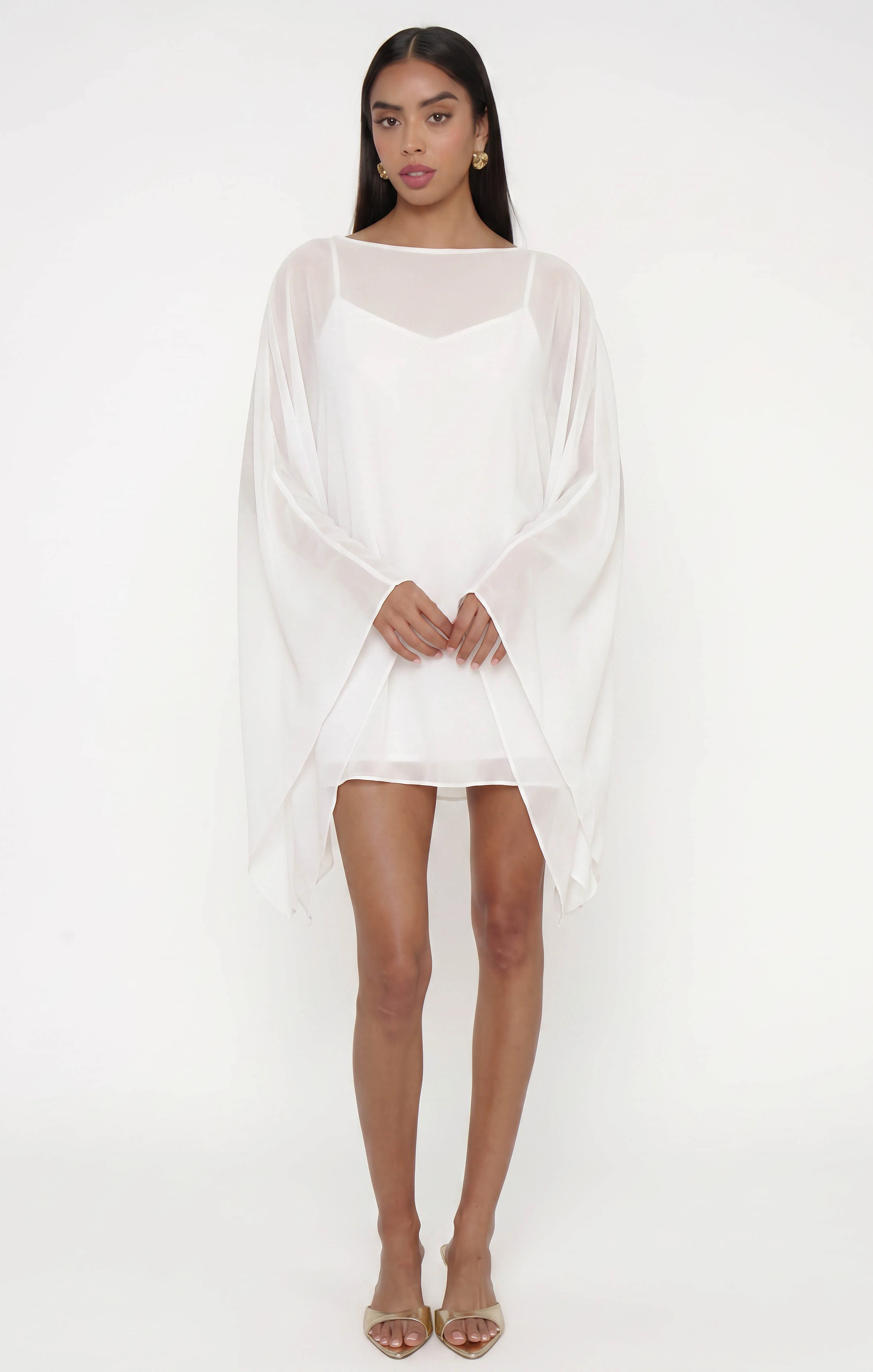Olsen Mini Dress ~ Wedding Cake Chiffon