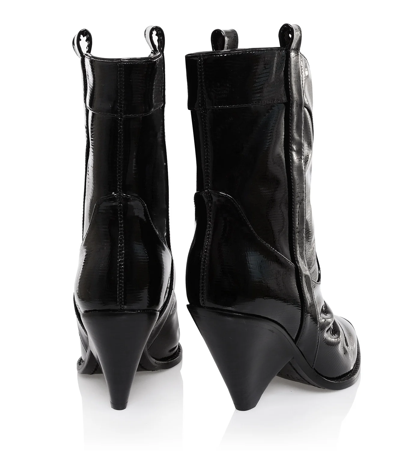 Black Low Calf Cowboy Boot