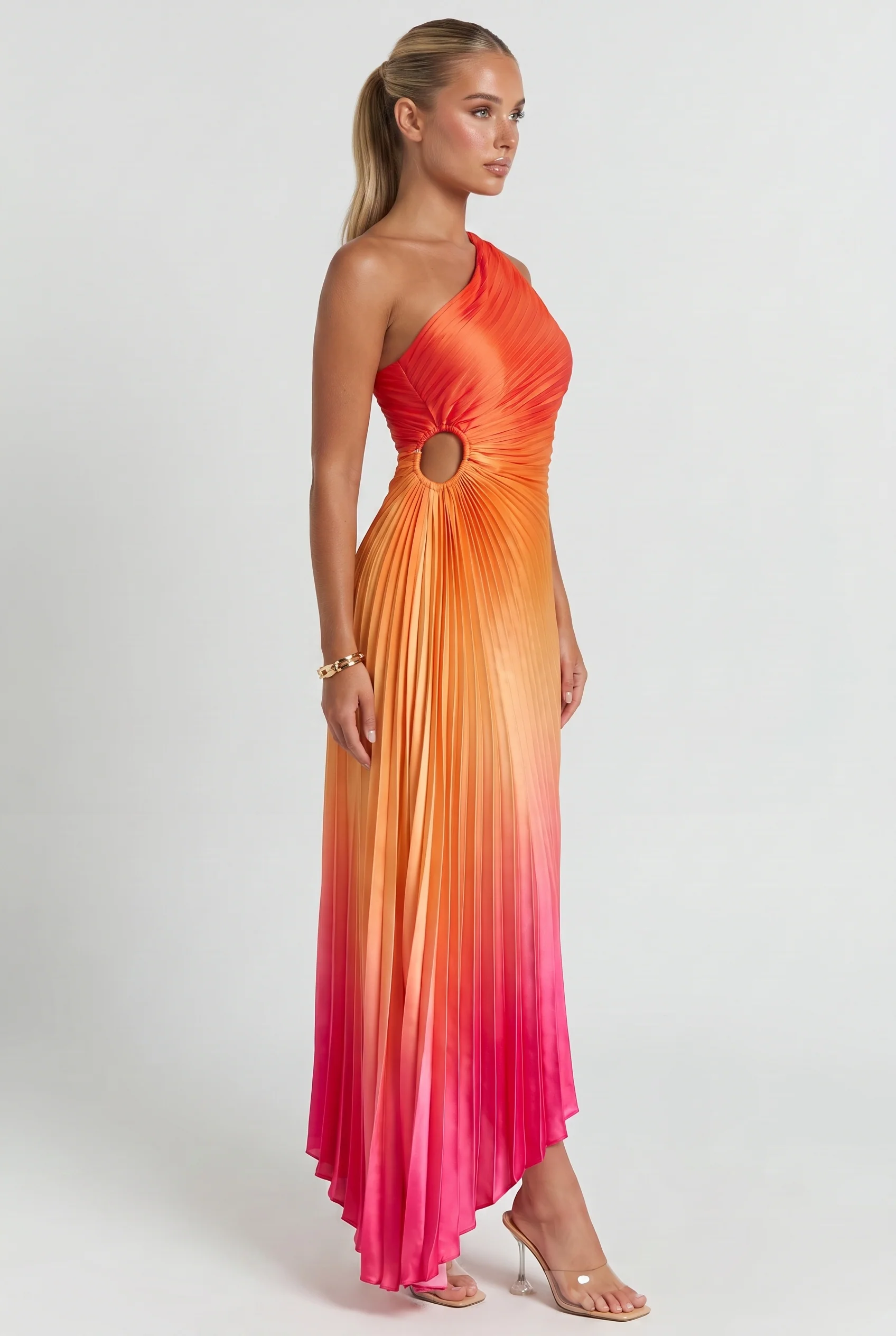 Palace in Jaipur Ombré Pleated Maxi Dress
