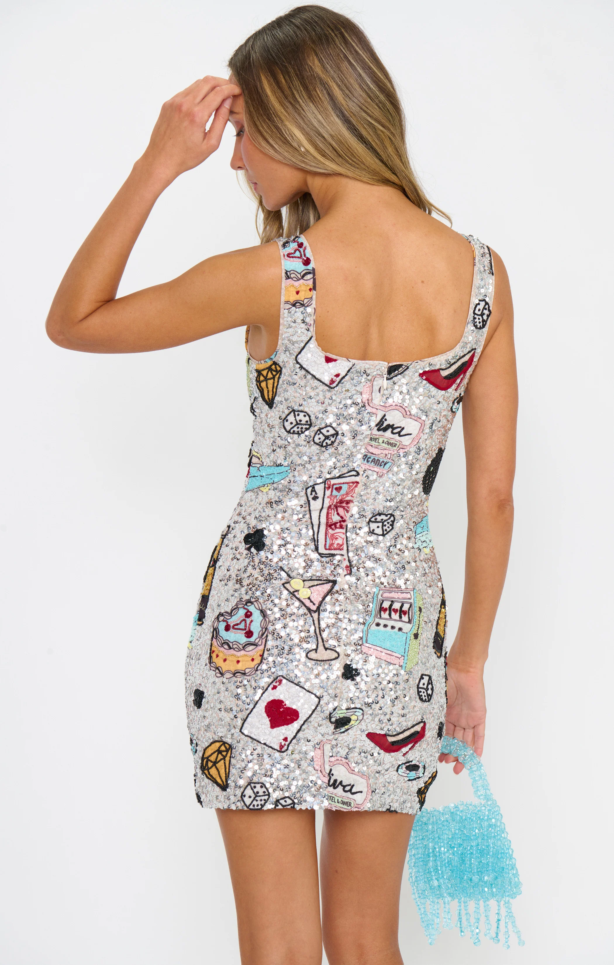 Lets Go Mini Dress ~ Casino Party Sequins