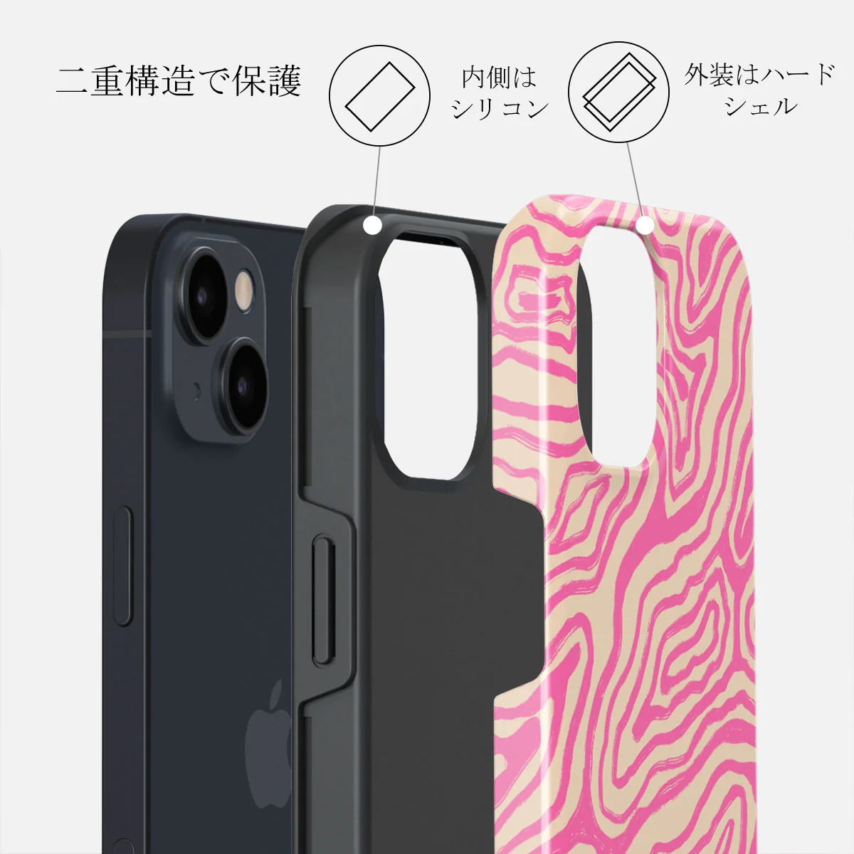 Pink Shores - iPhone 15 ケース