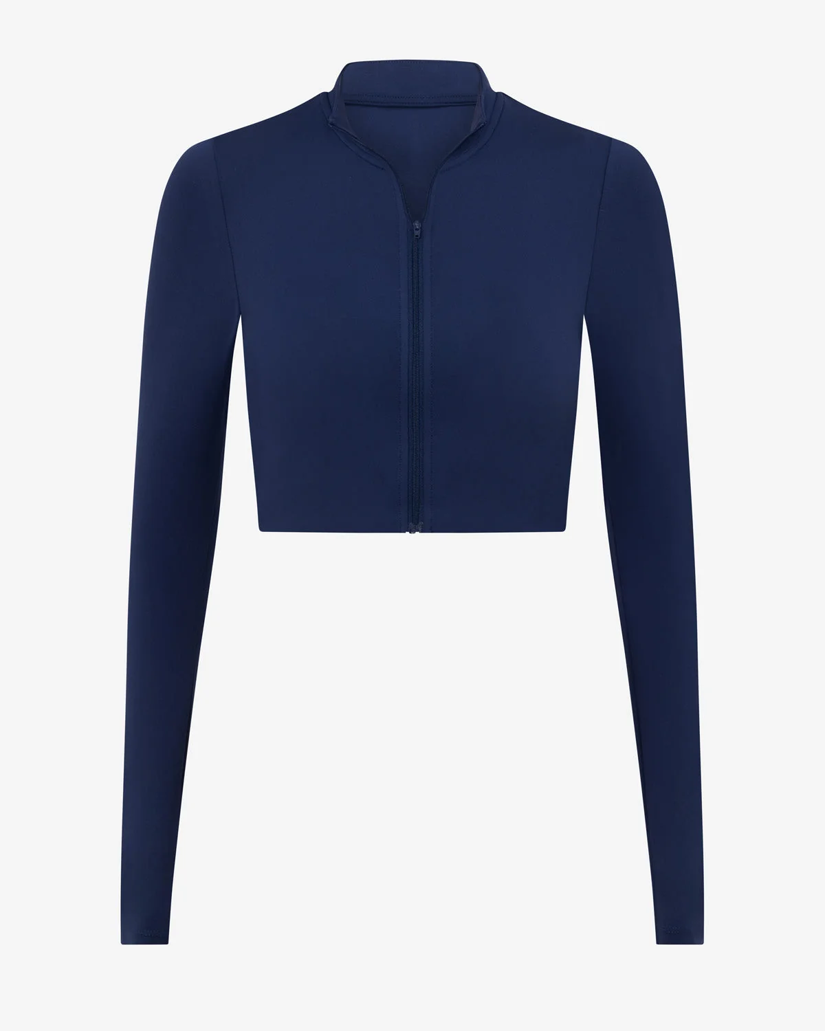 Serenity Cropped Zip Jacket | Navy