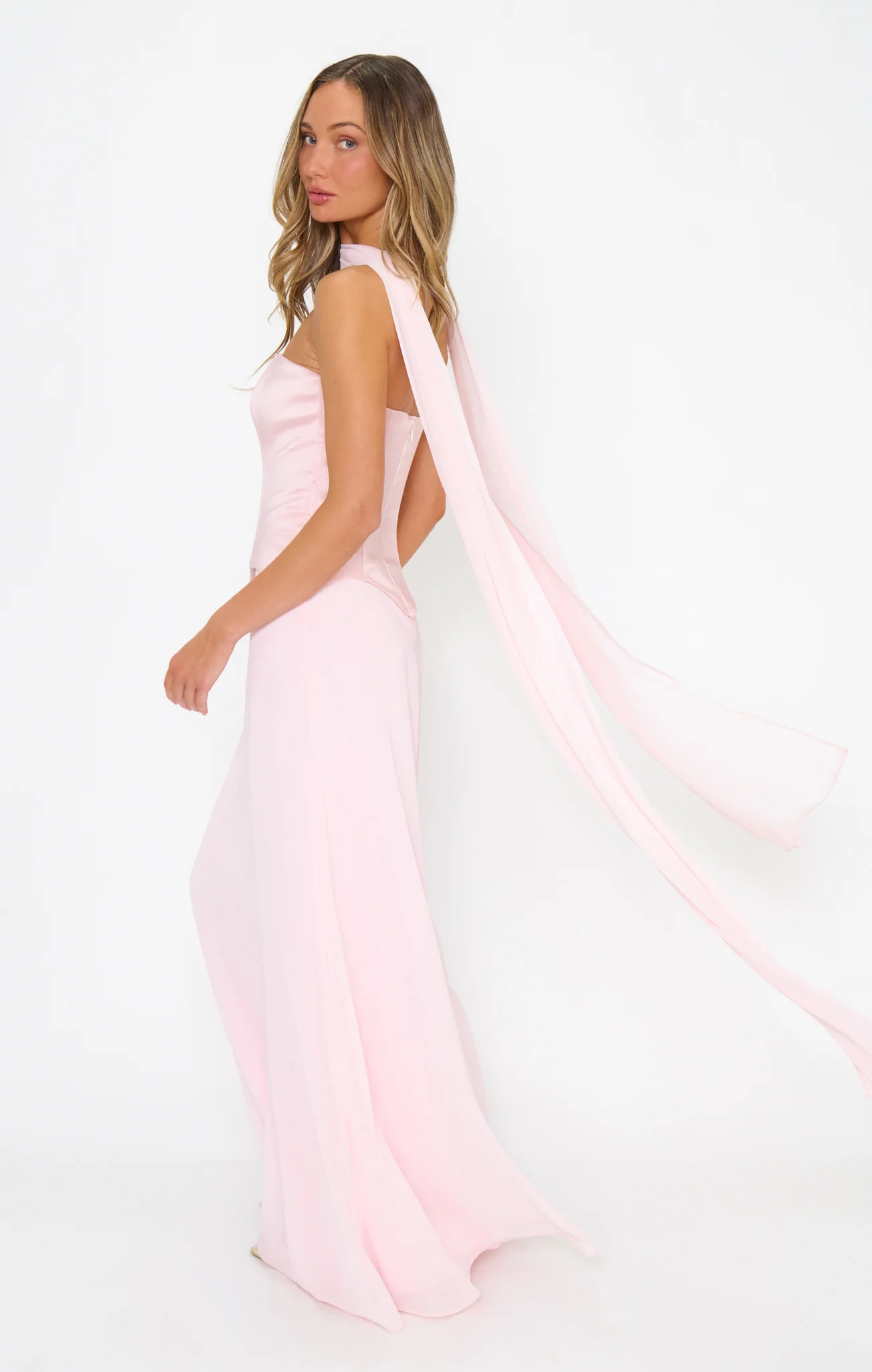 Jules Maxi Dress ~ Powder Pink