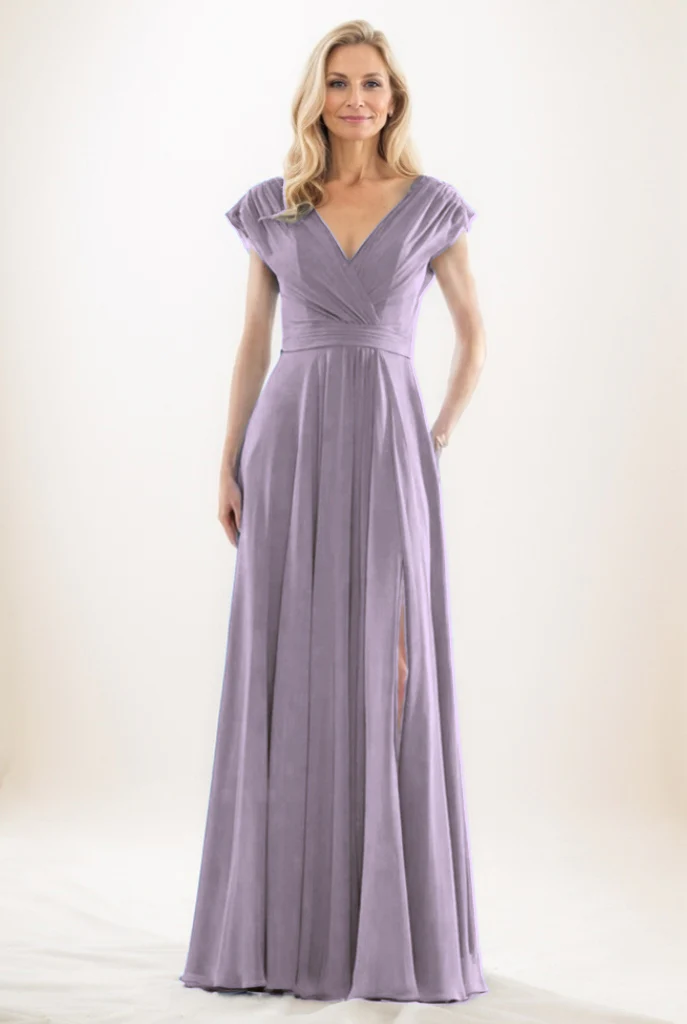 A-Line Maxi Chiffon Mother Of The Bride Dress CM0290