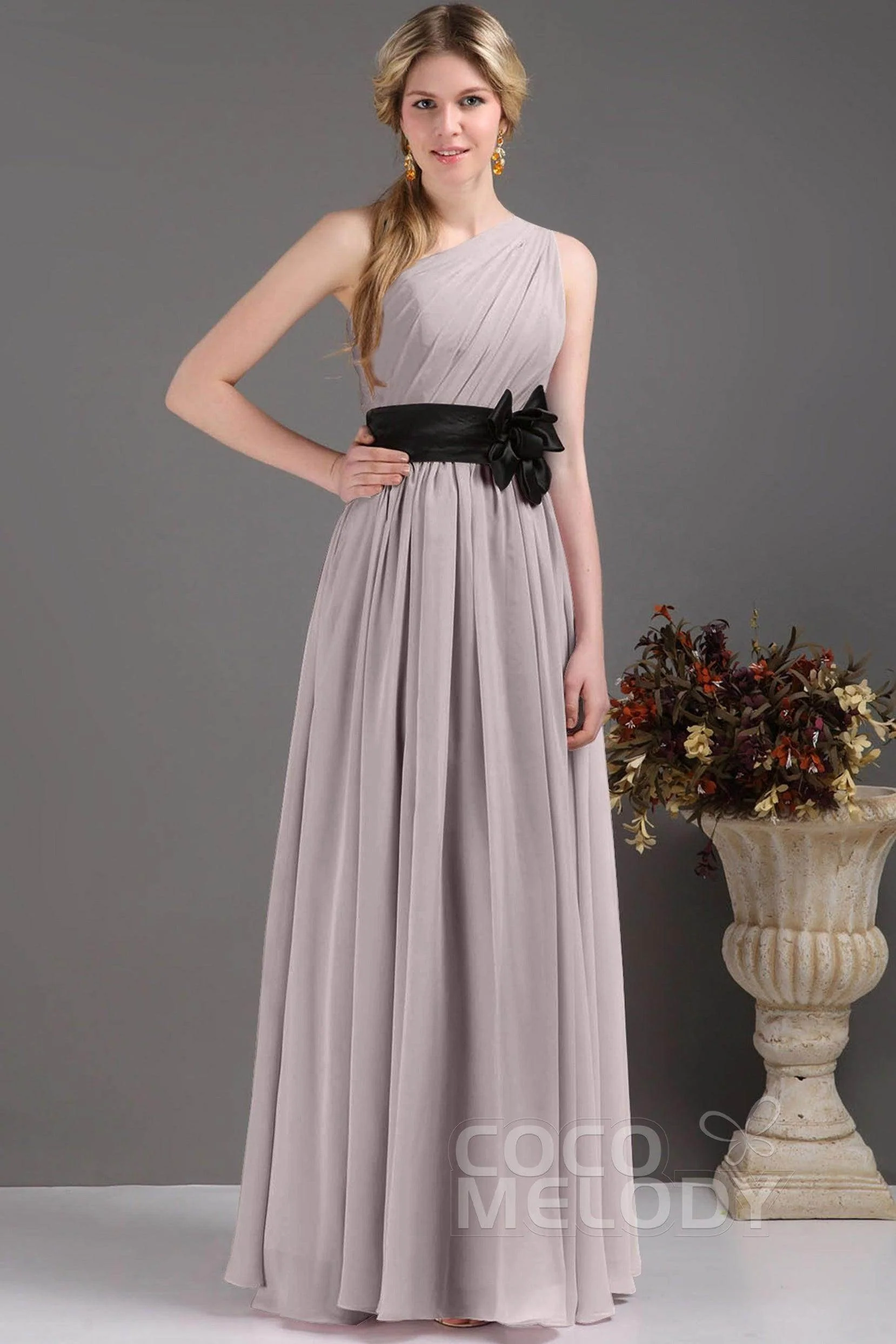 Sheath-Column Floor Length Bridesmaids Dress COSF14001