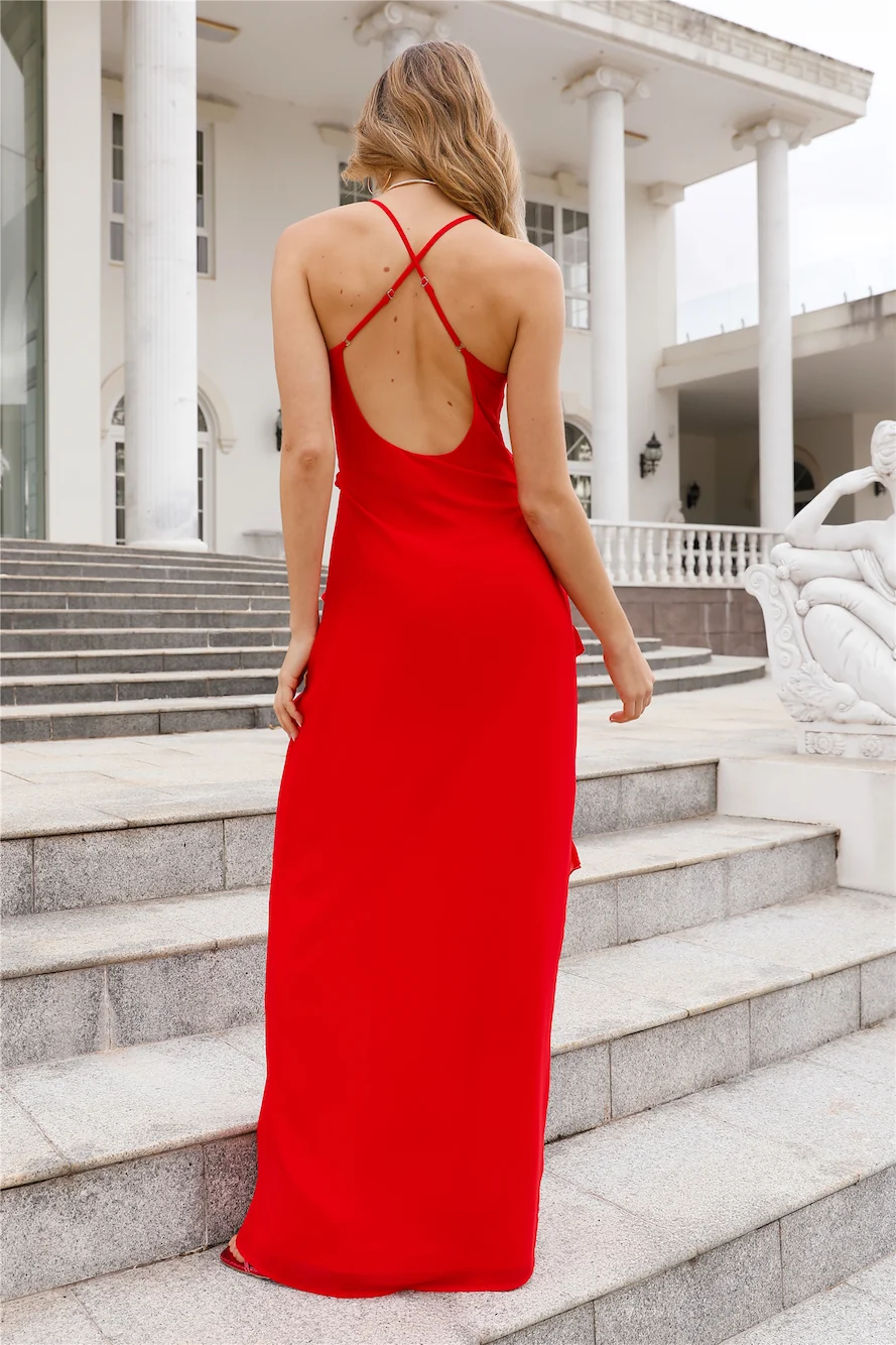 HELLO MOLLY Boat Parties Maxi Dress Red