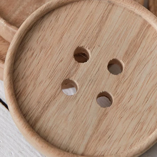 Button Coasters, Set of 4