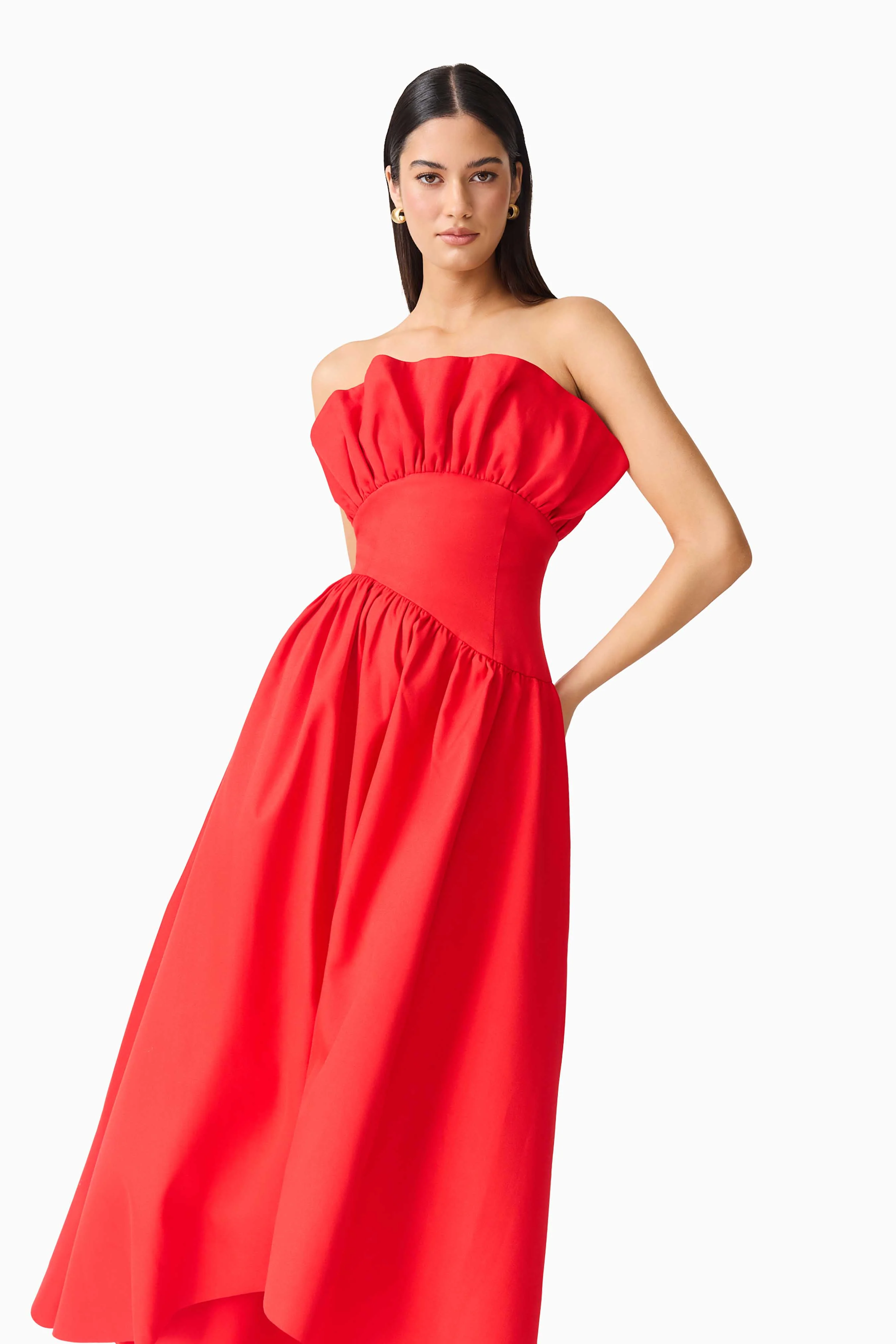 Laurel Sleeveless Maxi Dress In Red