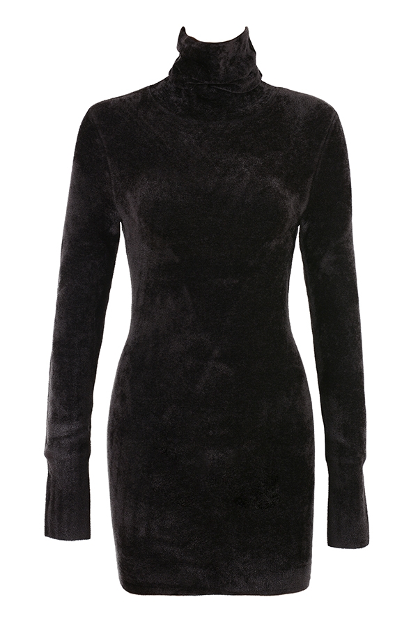 Charcoal Chenille Mini Dress