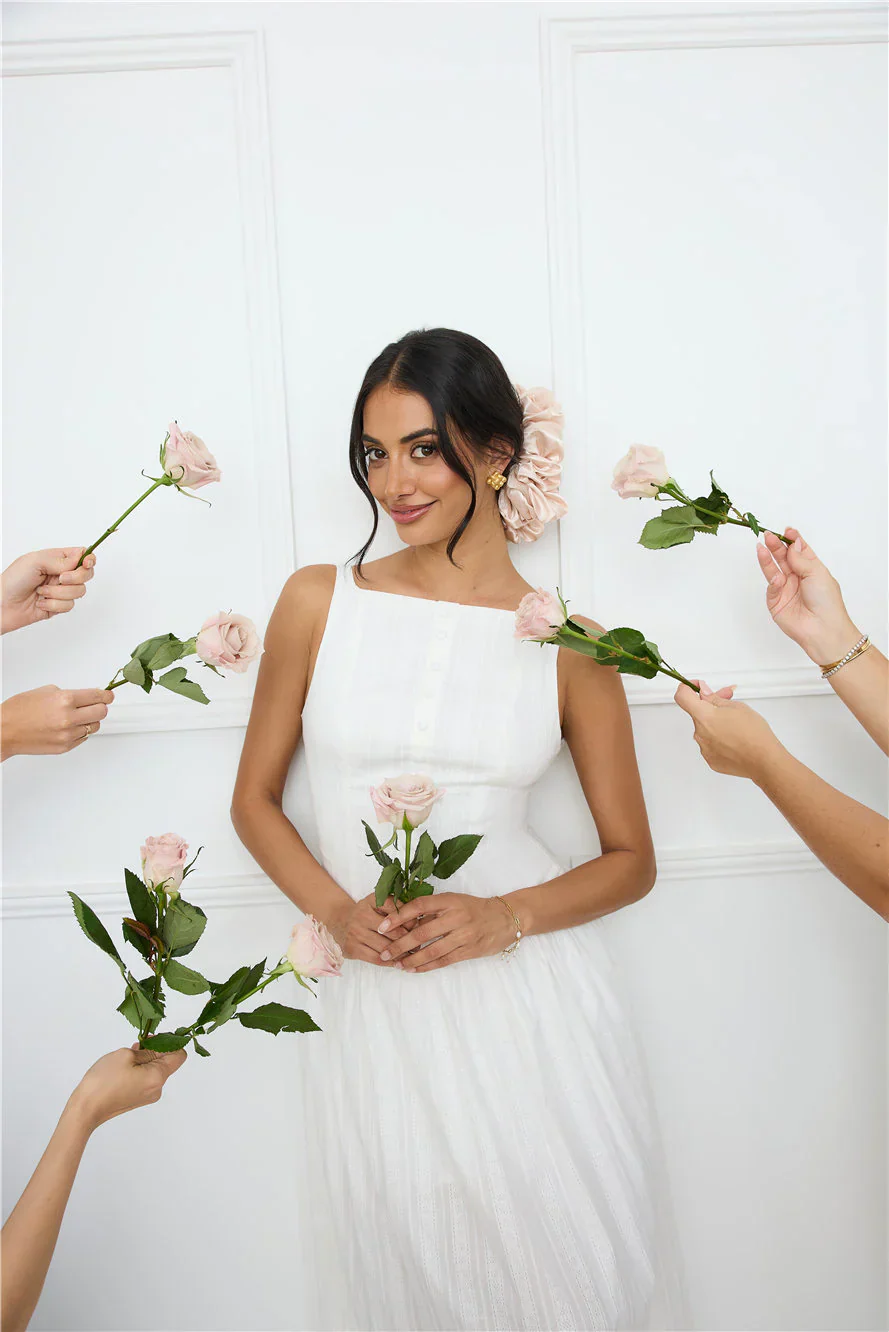 Serene Nights Maxi Dress White - luluinthesky