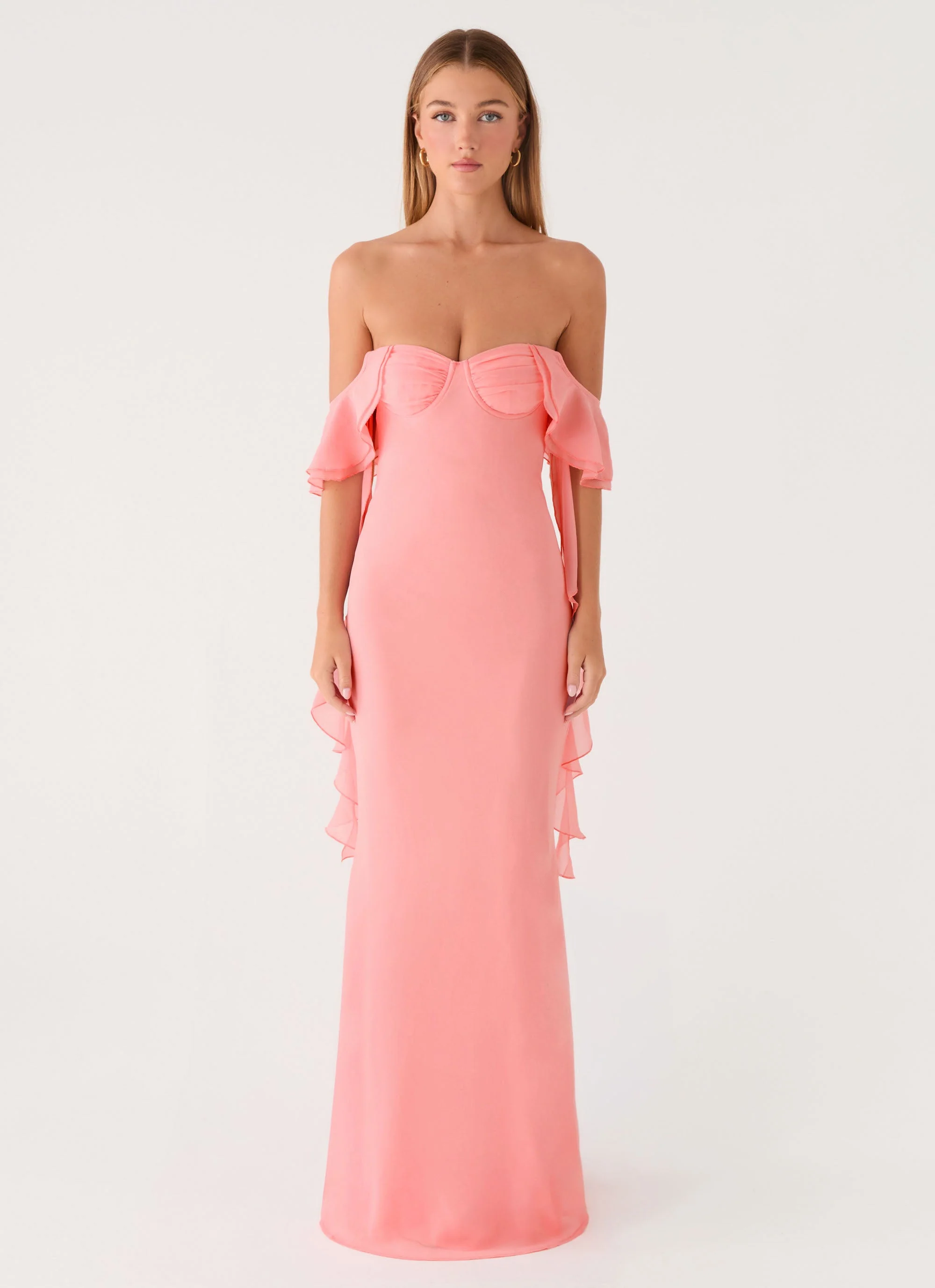 Maliyah Maxi Dress - Peach - luluinthesky