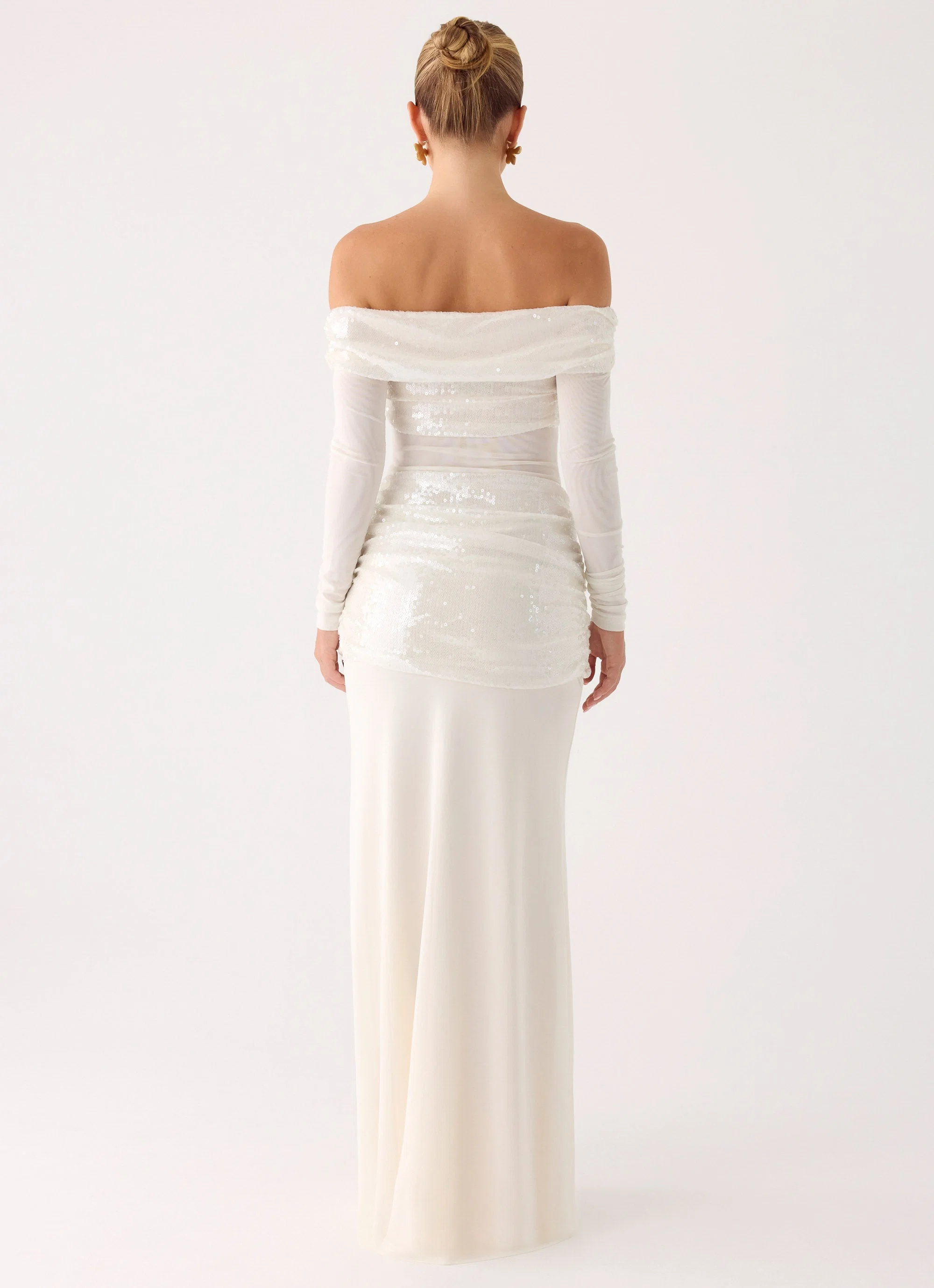 Over To You Sequin Maxi Dress - White