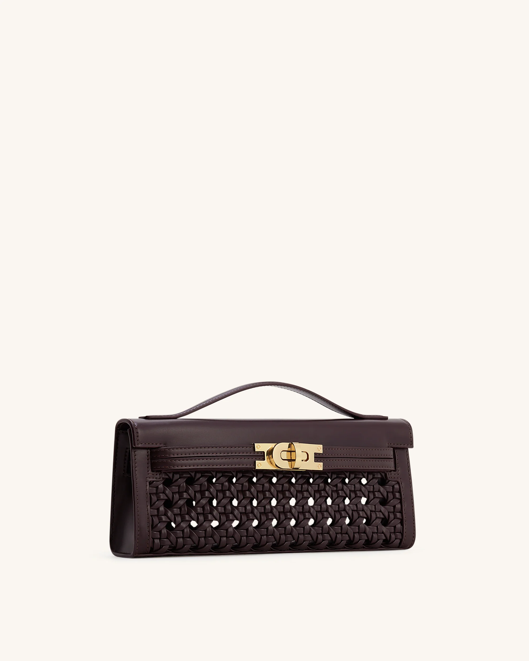 Bria Structured Top Handle Bag - Dark Red