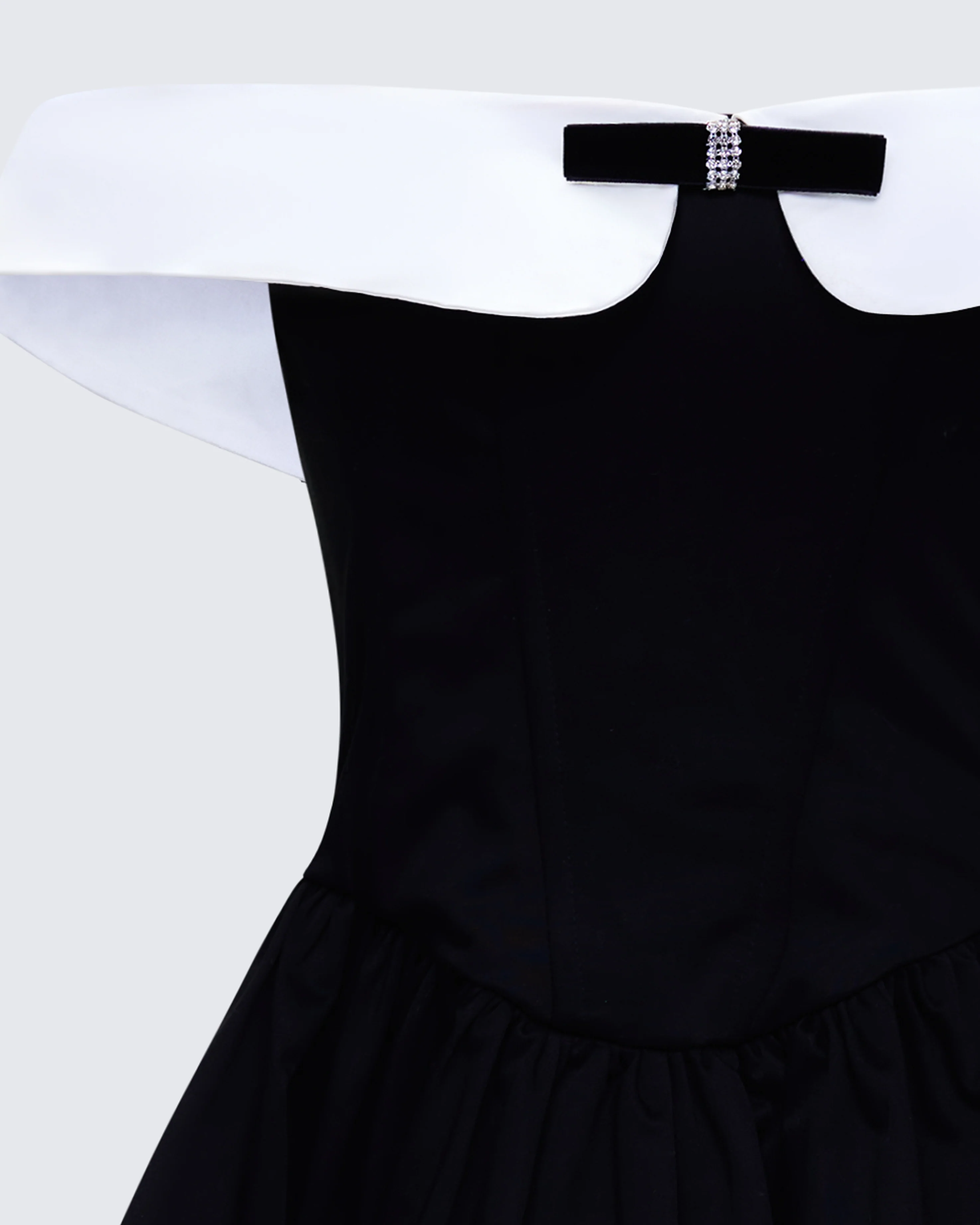 Vale Black Off Shoulder Mini Dress