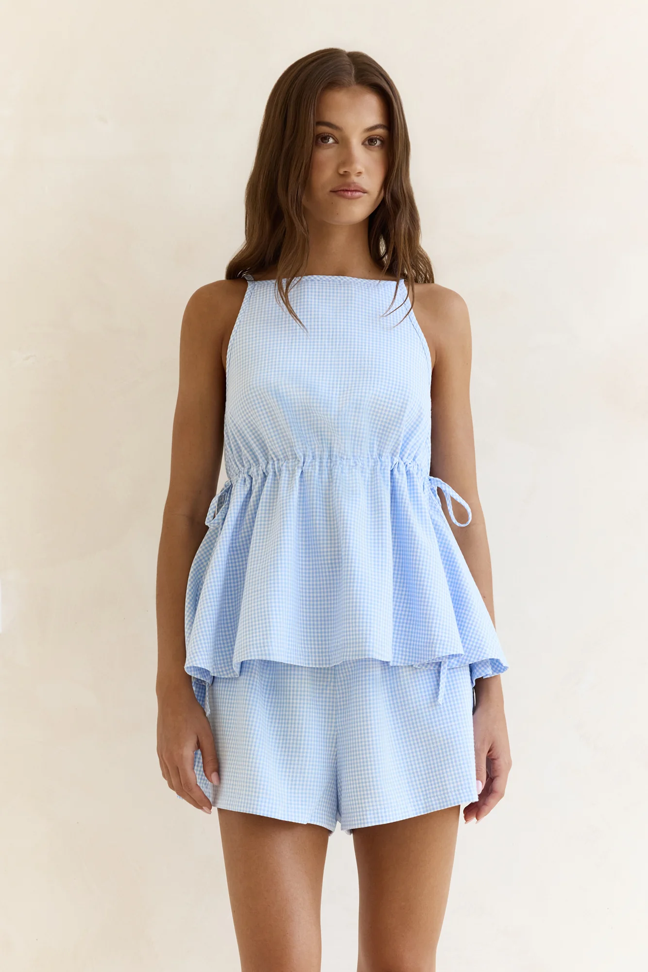 Sunlounge Summers Gingham Top Blue